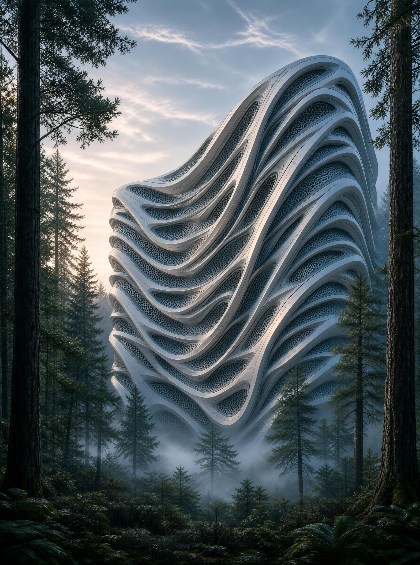 Futuristic Wave Architecture