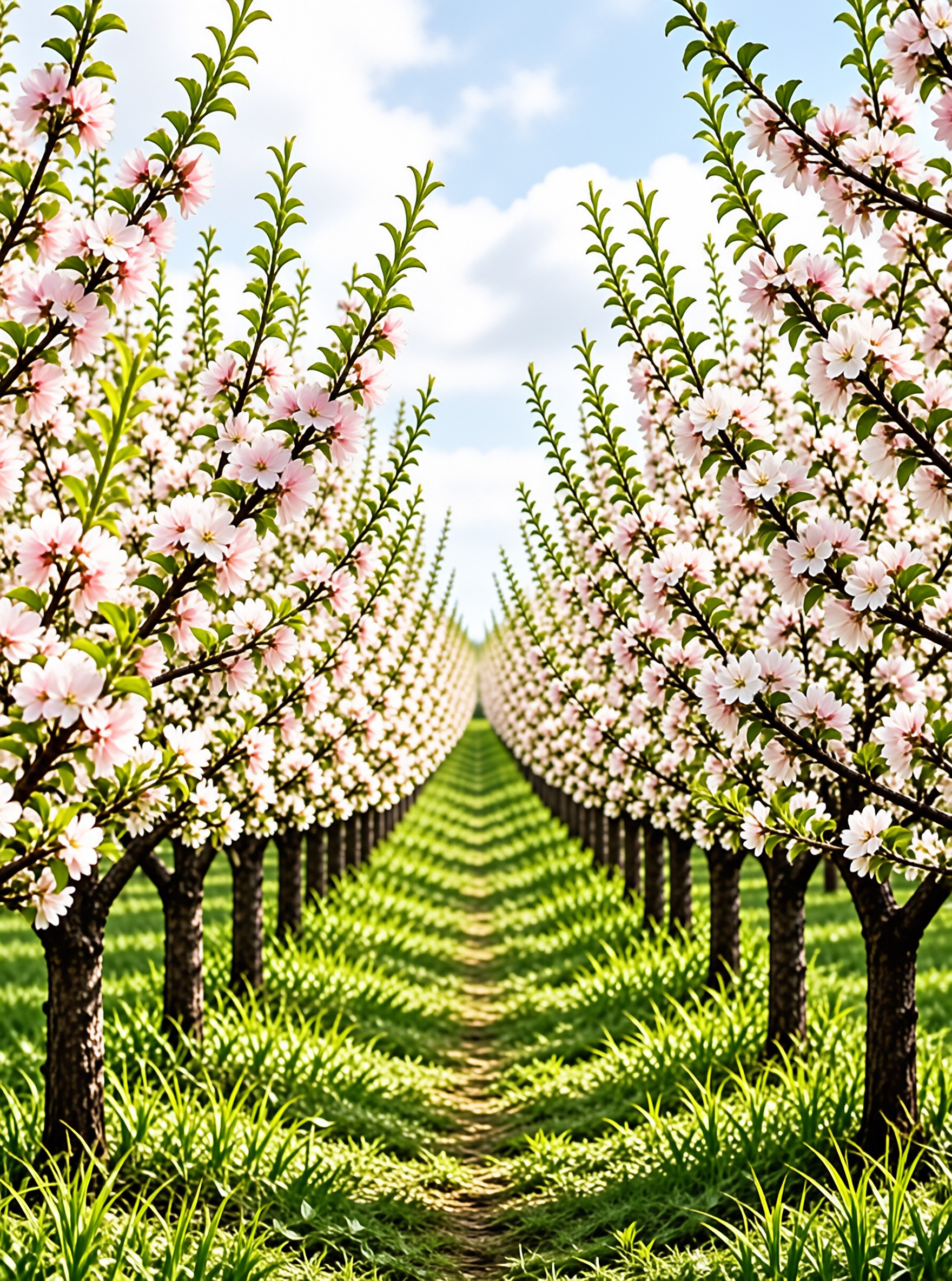 Blooming Orchard Path