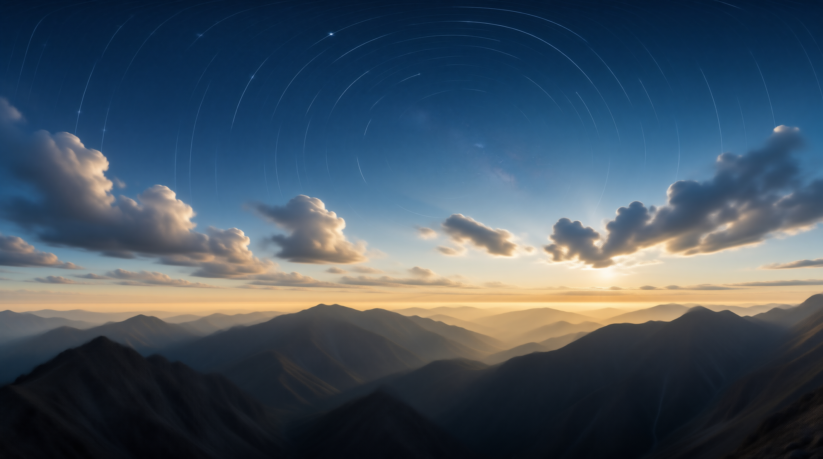 Star Trails Over Mountains