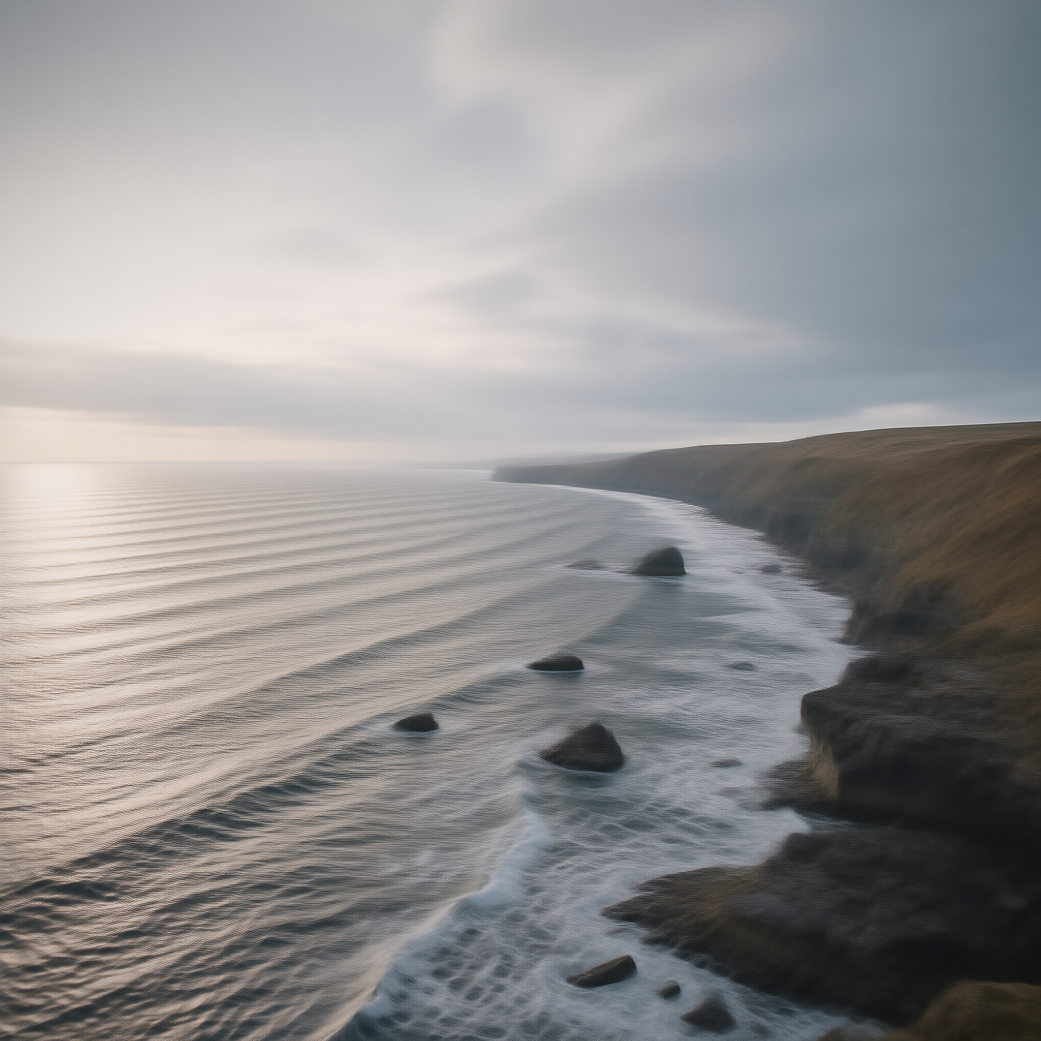 Serene Misty Coastline