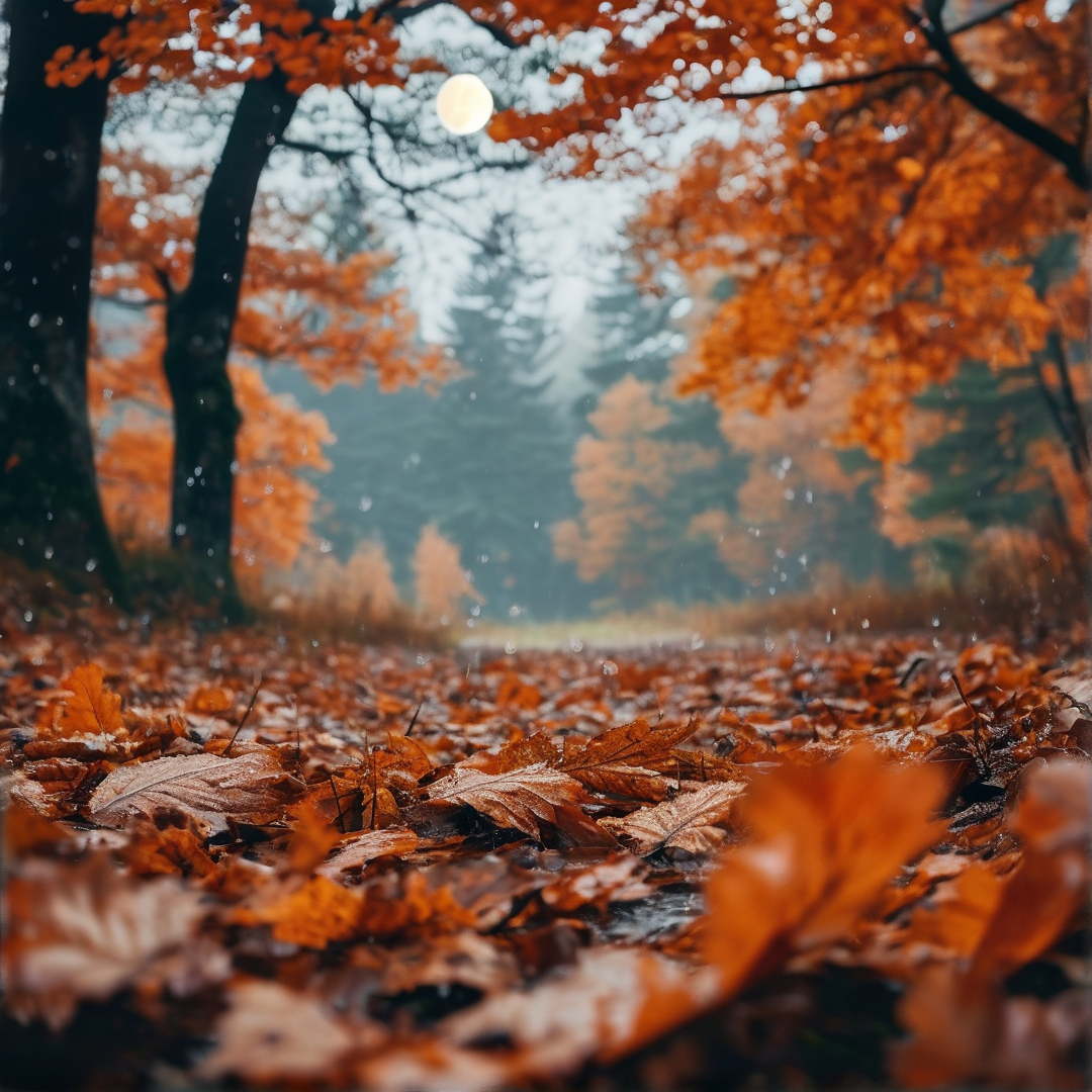 Misty Autumn Forest