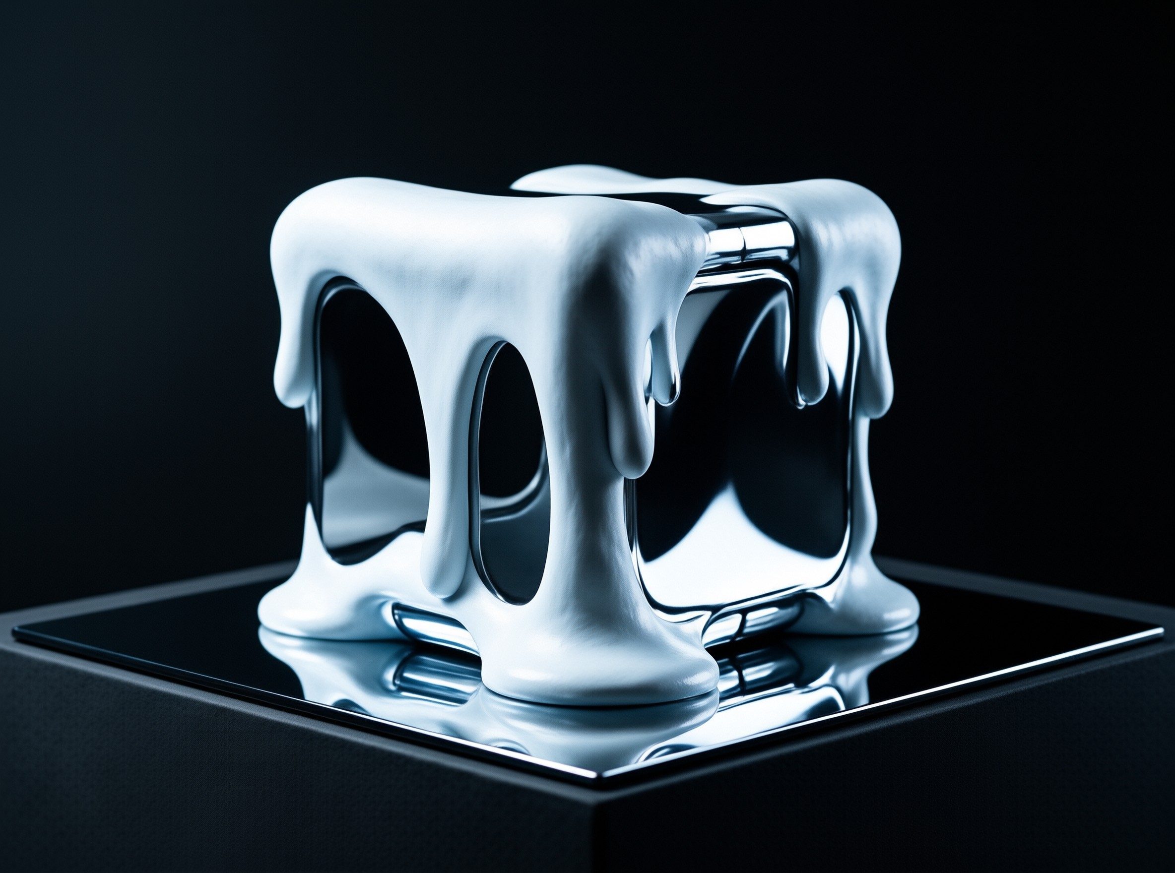 Melting Liquid Metal Cube