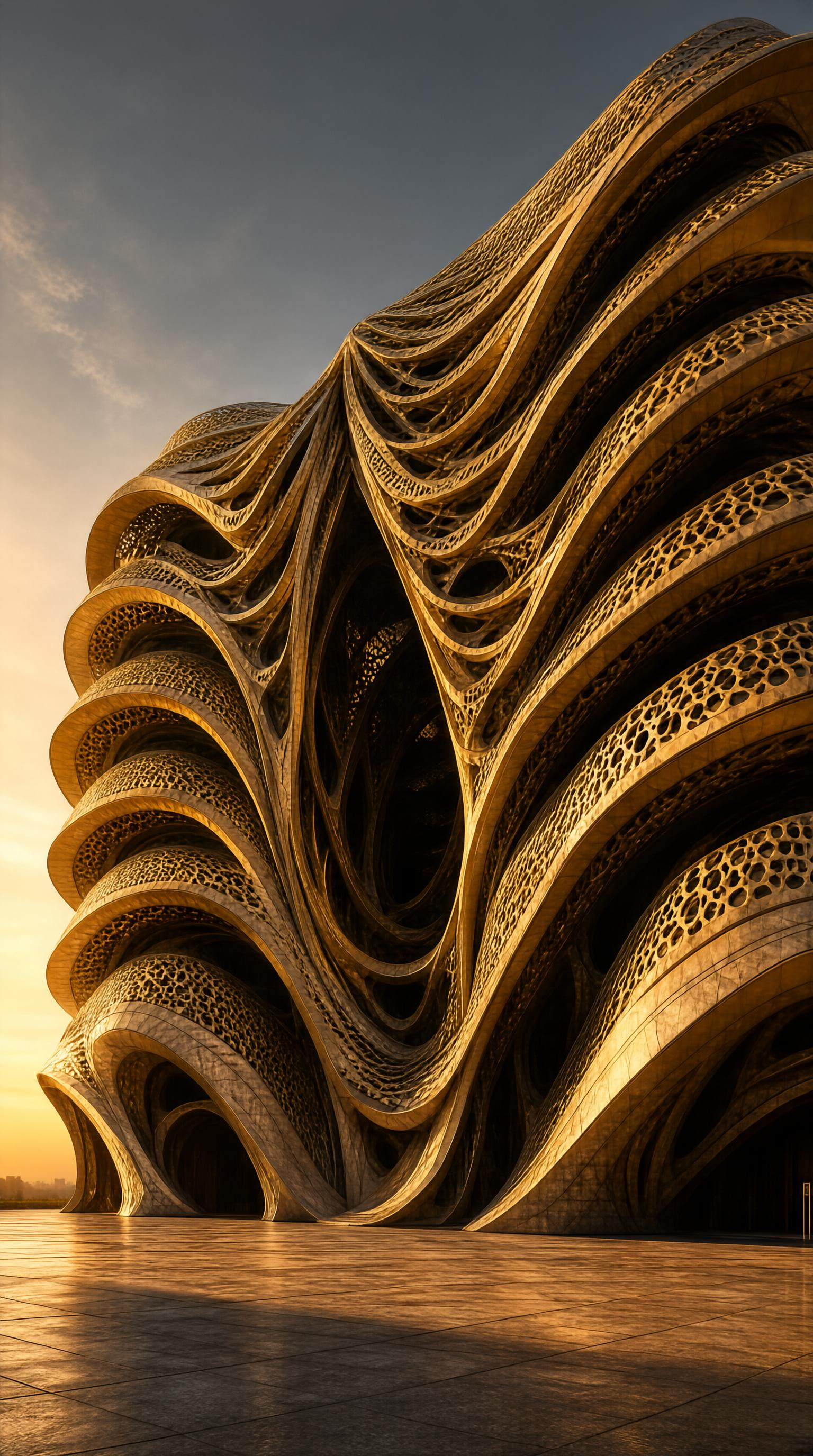 Modern Wave-like Building