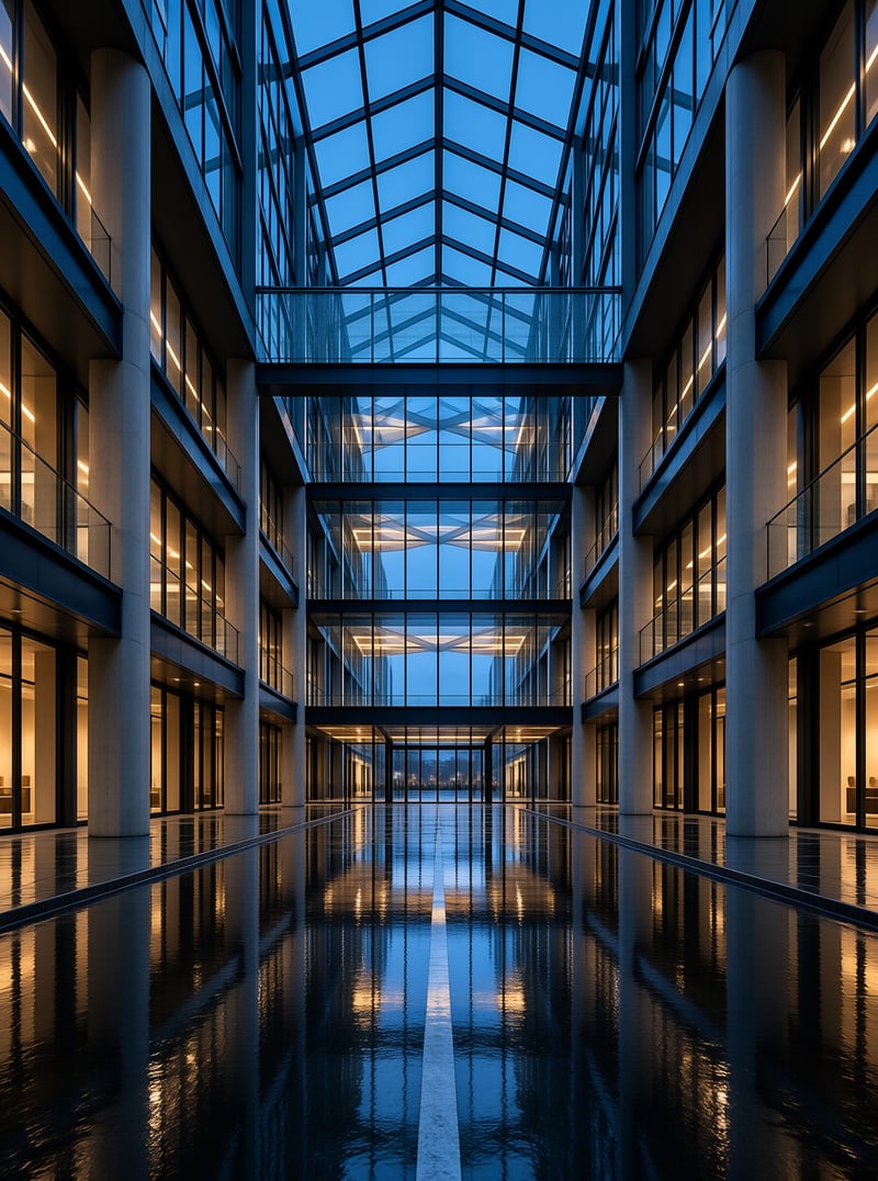 Modern Glass Atrium