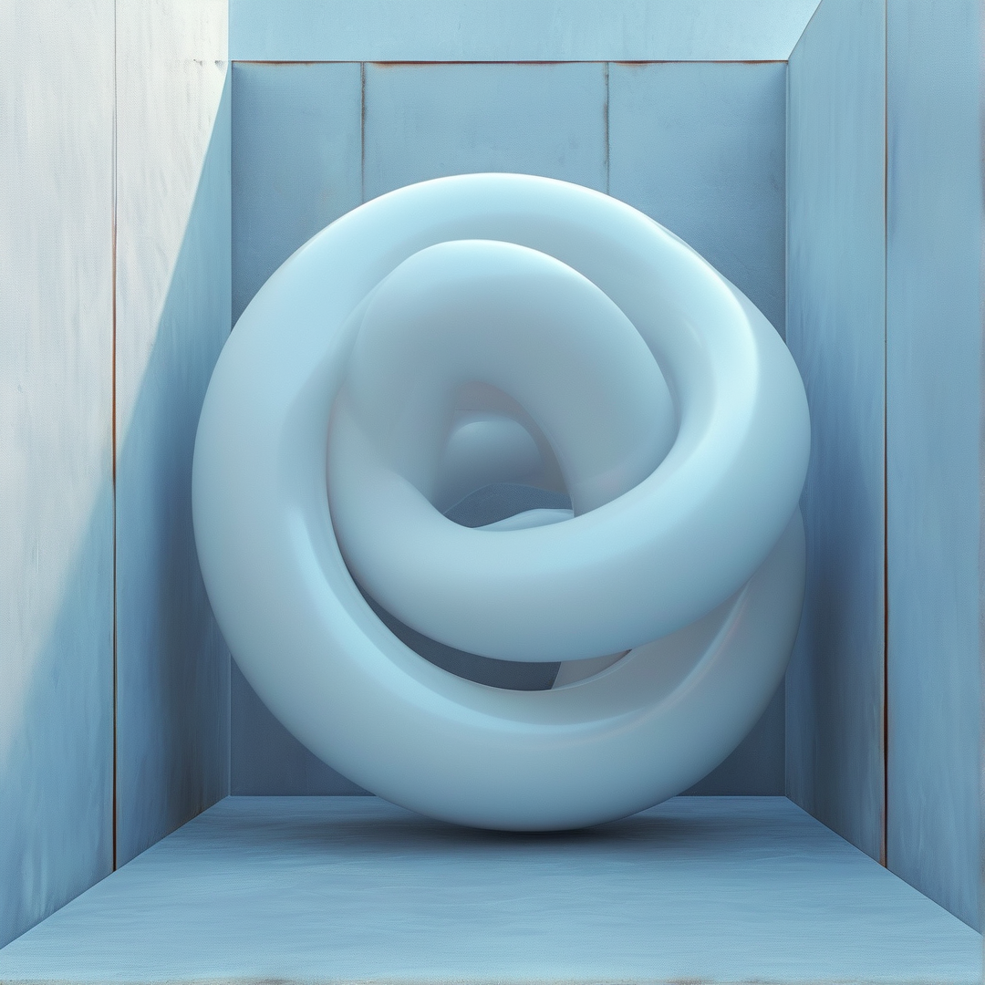 Blue Abstract Sculpture