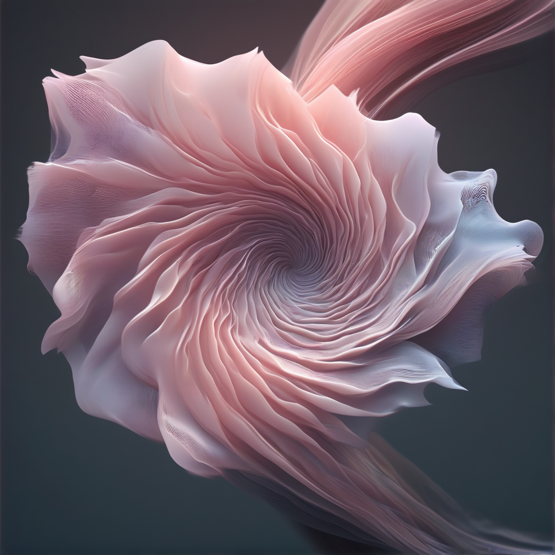 Soft Pink Abstract Swirl