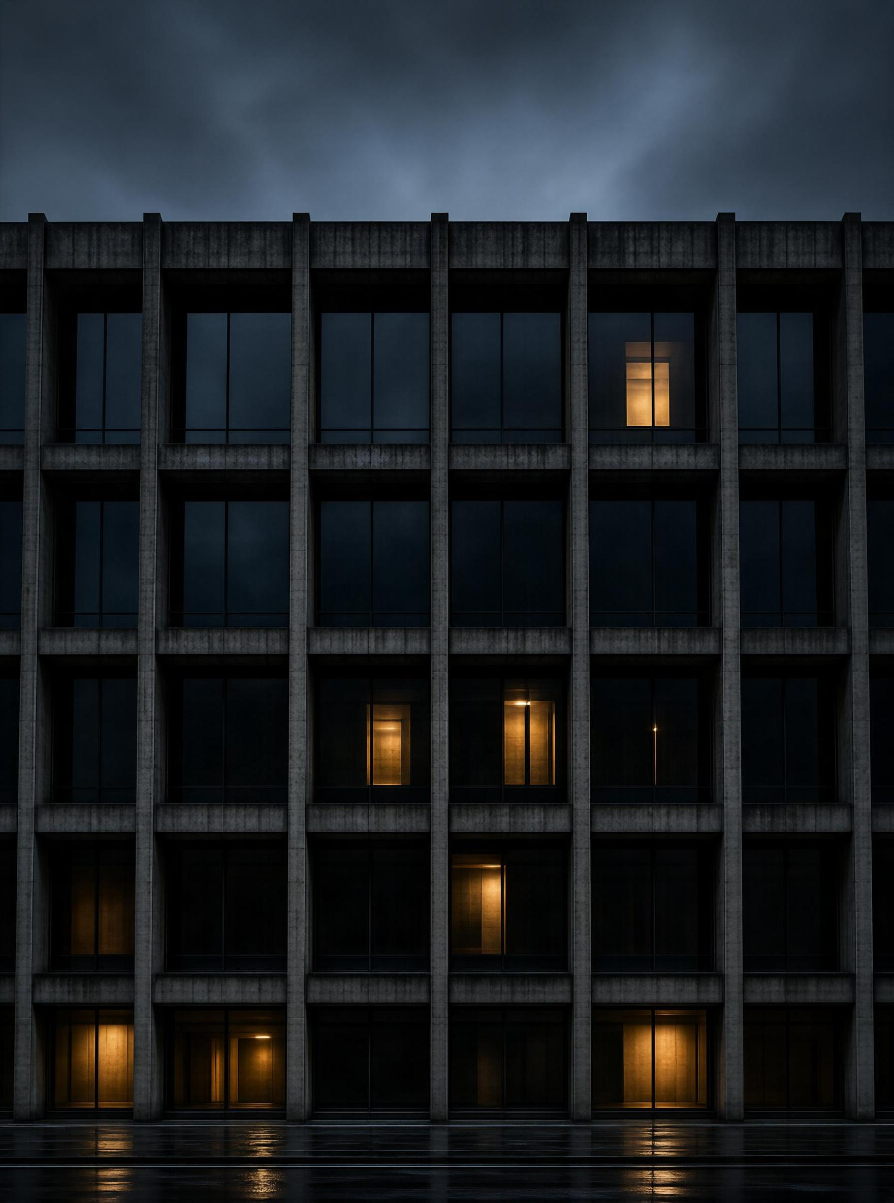Dark Modern Building Facade