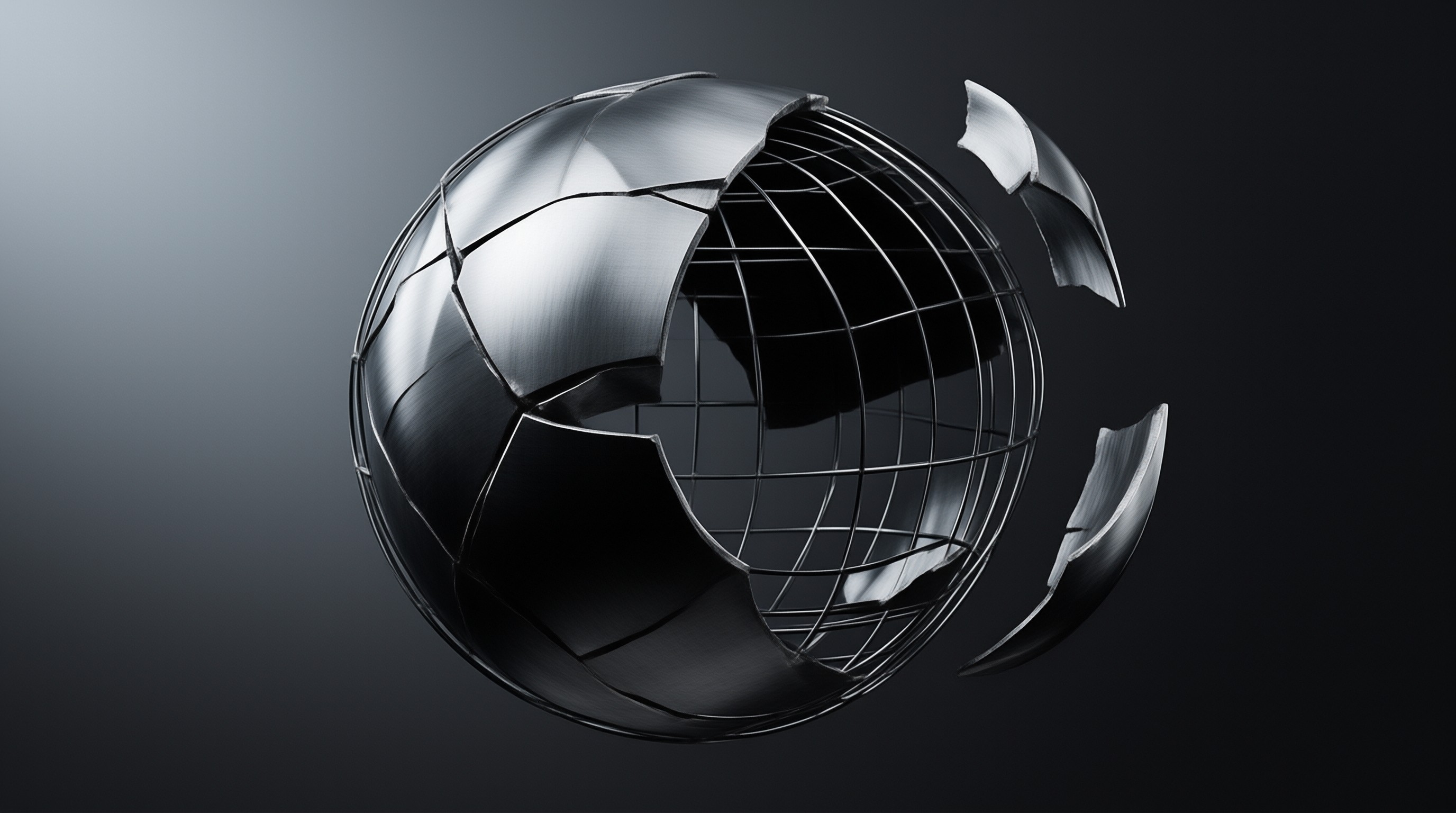 Cracked Metal Sphere