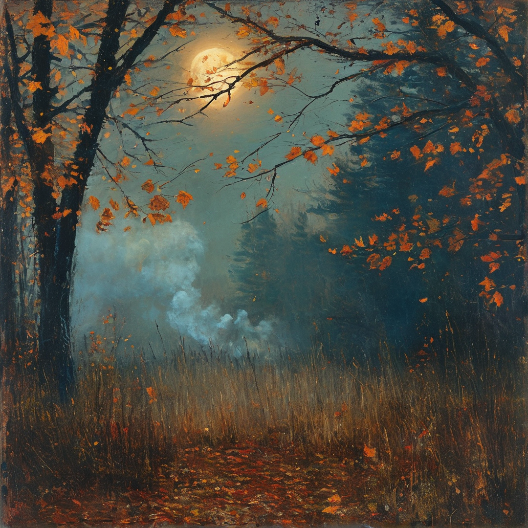 Moonlit Autumn Landscape