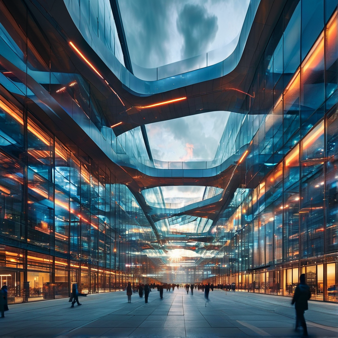 Futuristic Glass Architecture