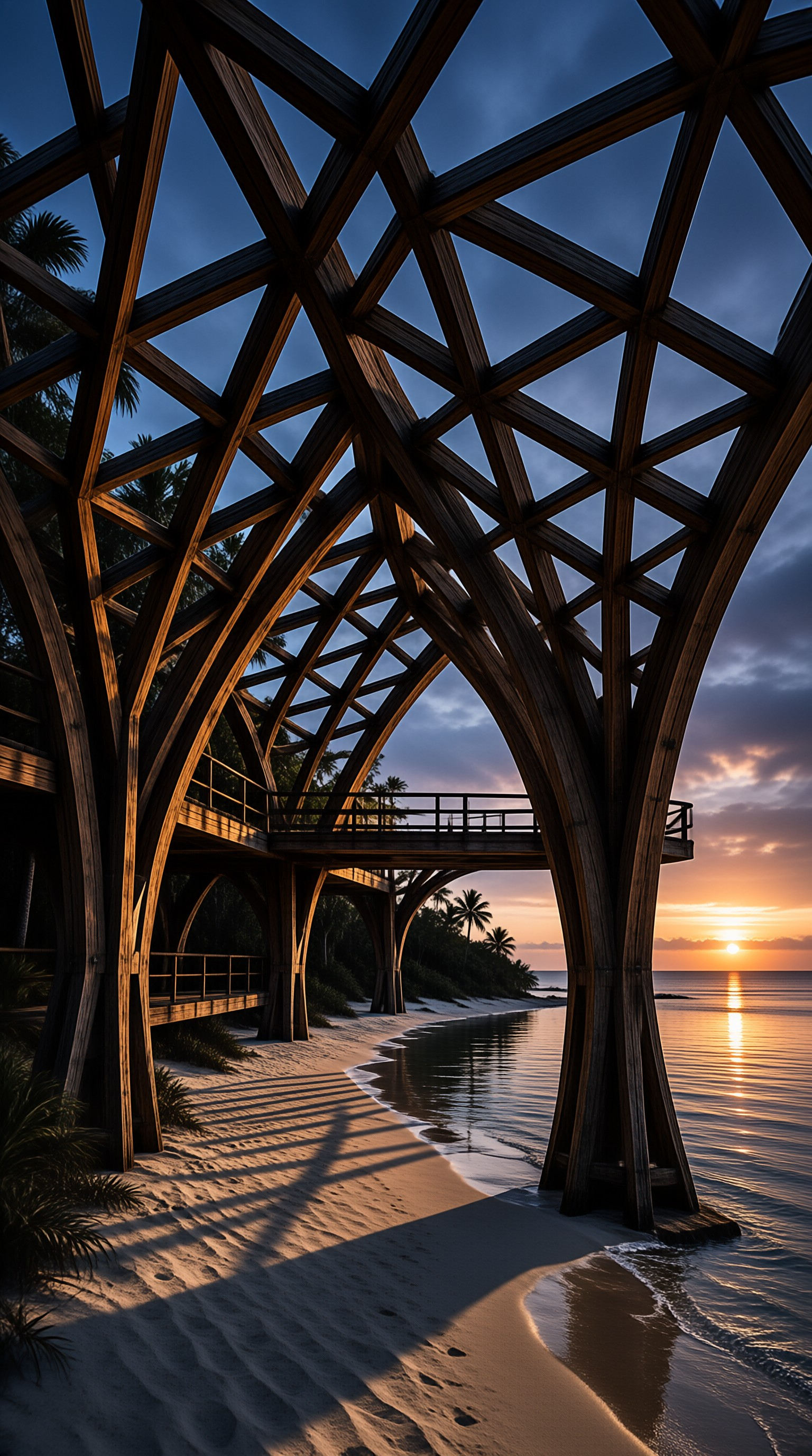 Wooden Beach Pavilion