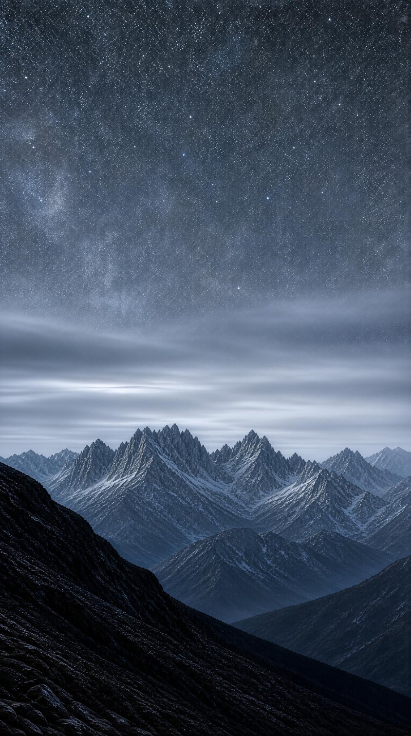 Starry Night Over Mountains