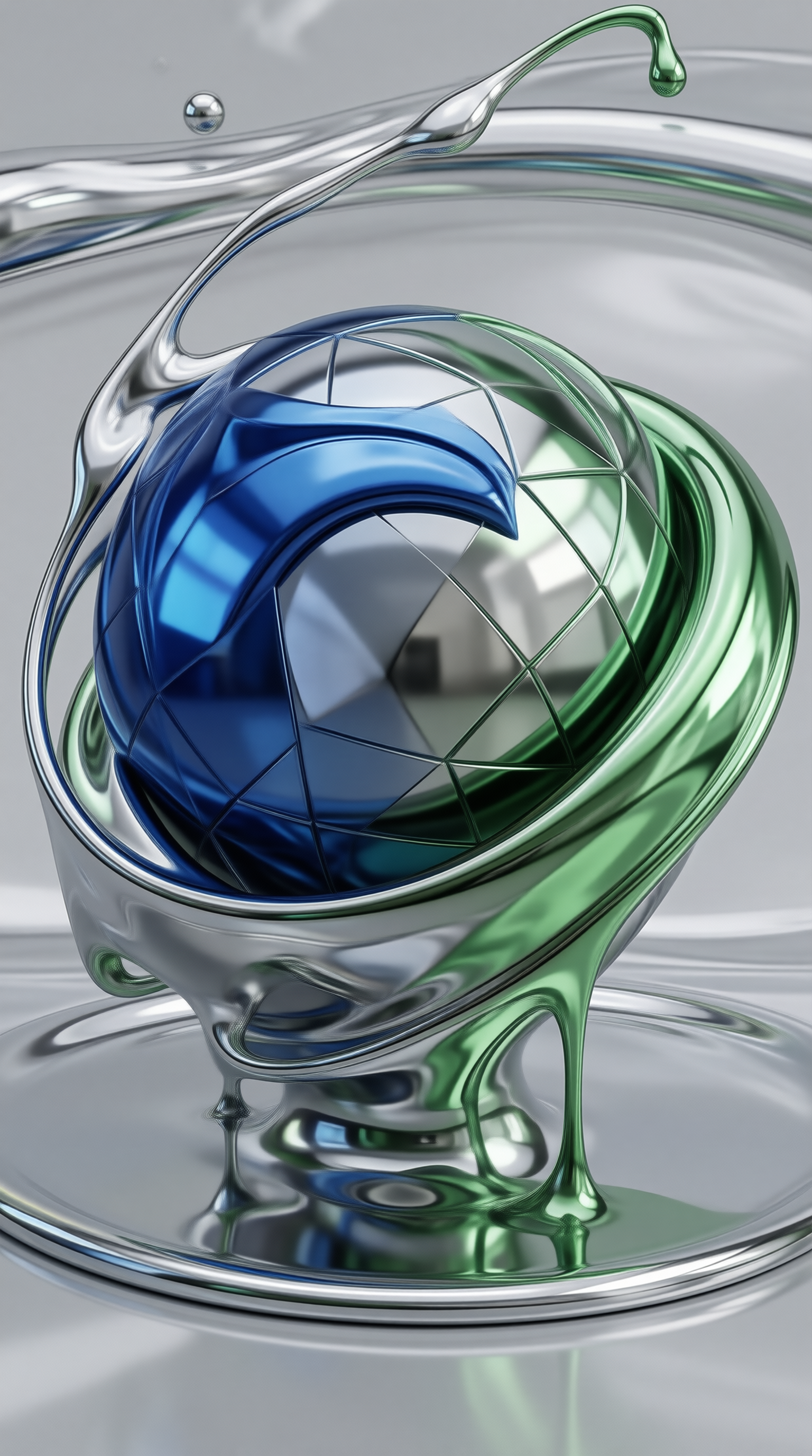 Fluid Metallic Abstract