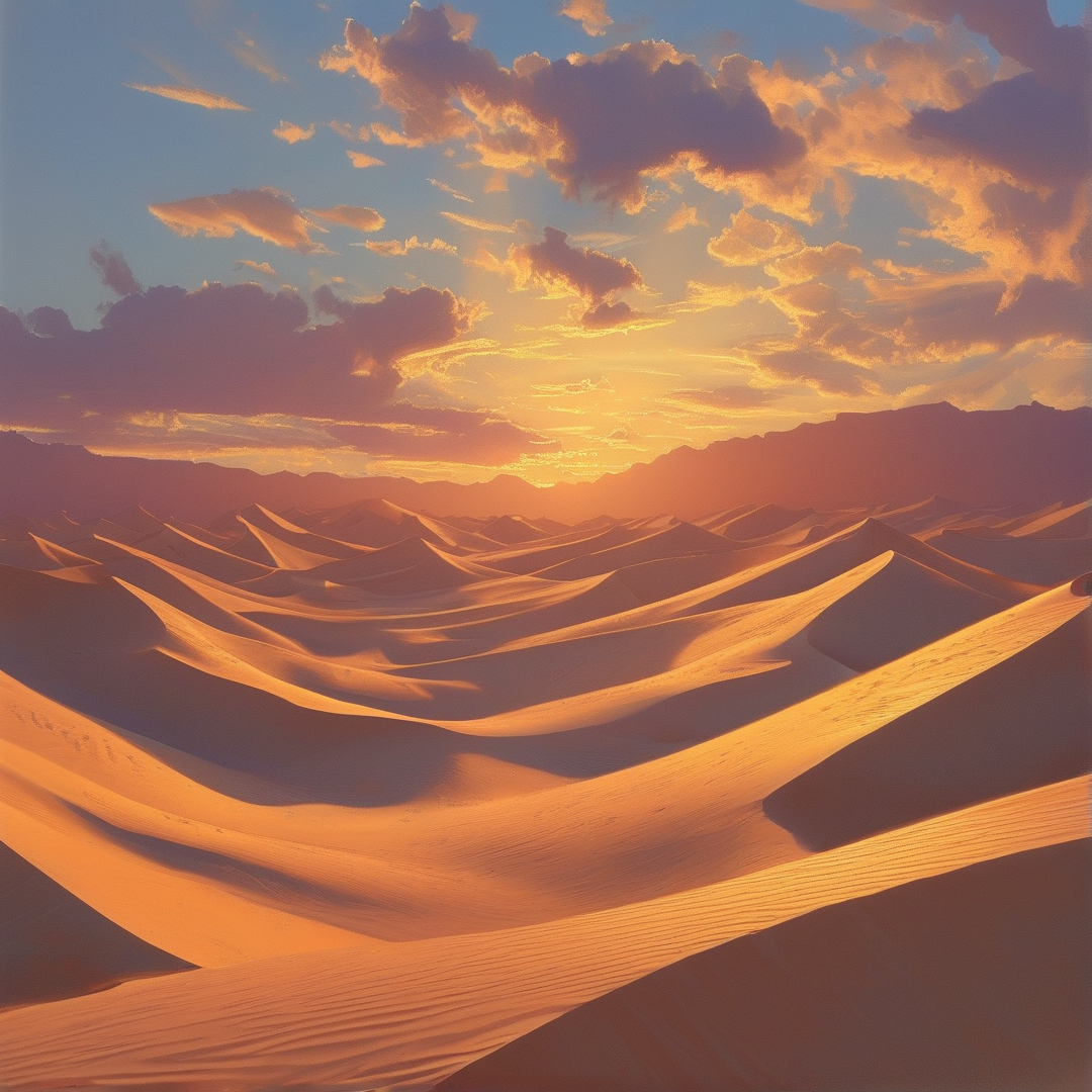 Desert Dunes at Sunset