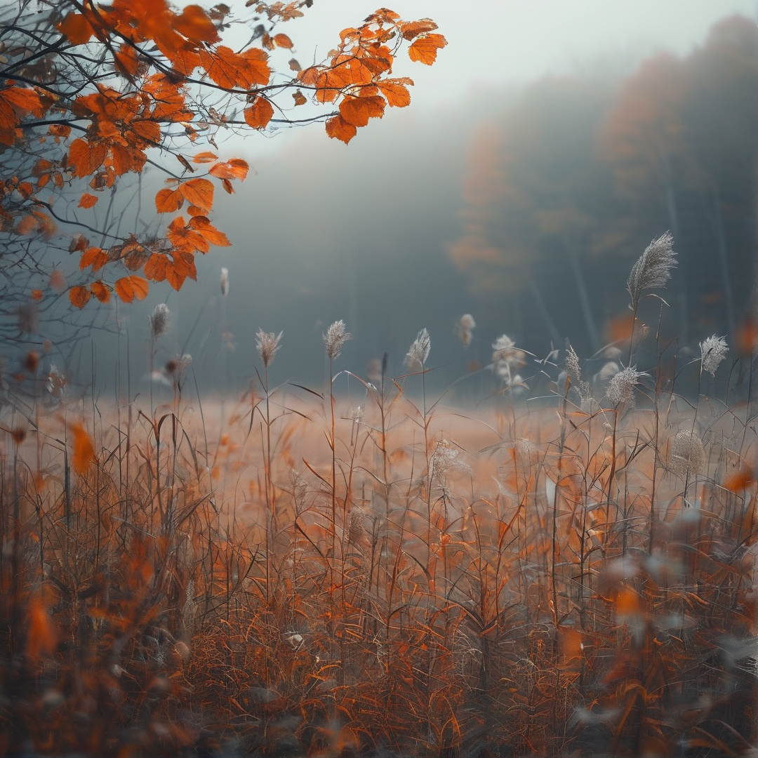 Misty Autumn Field