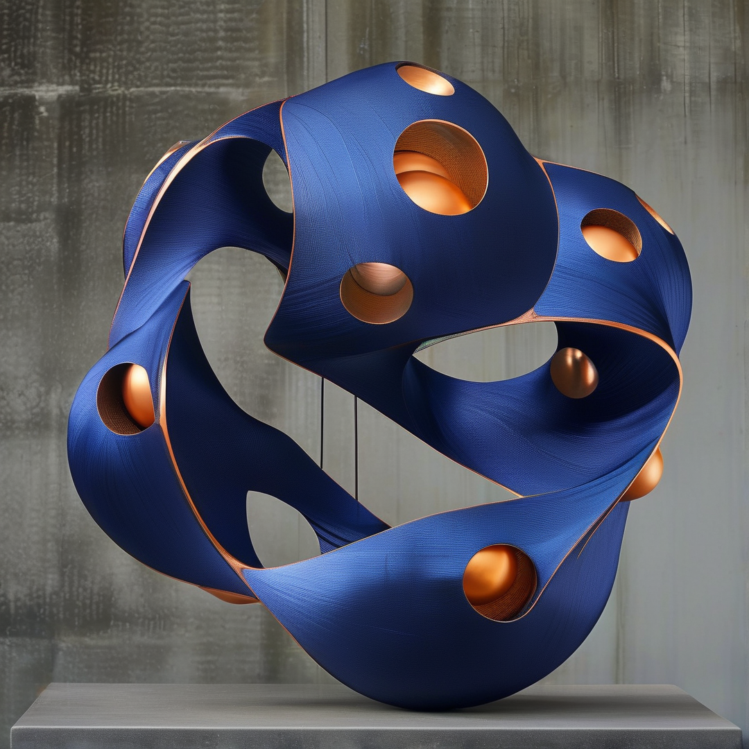 Blue Abstract Sculpture