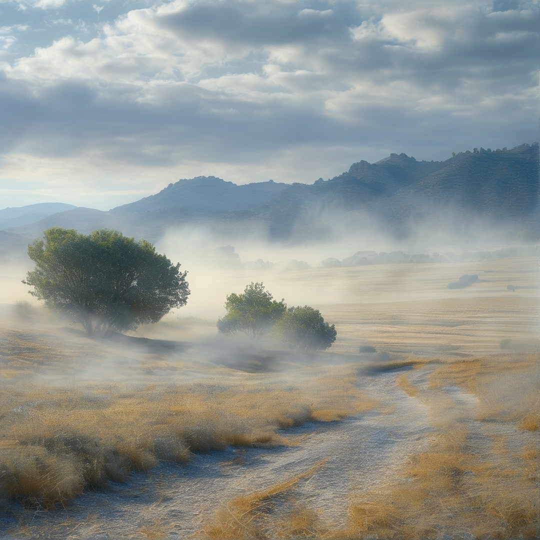 Misty Morning Landscape