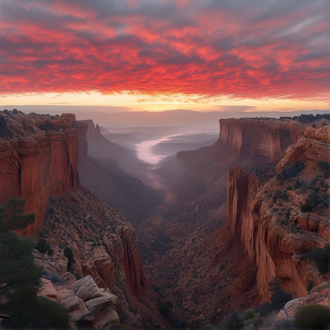 Dramatic Canyon Sunset