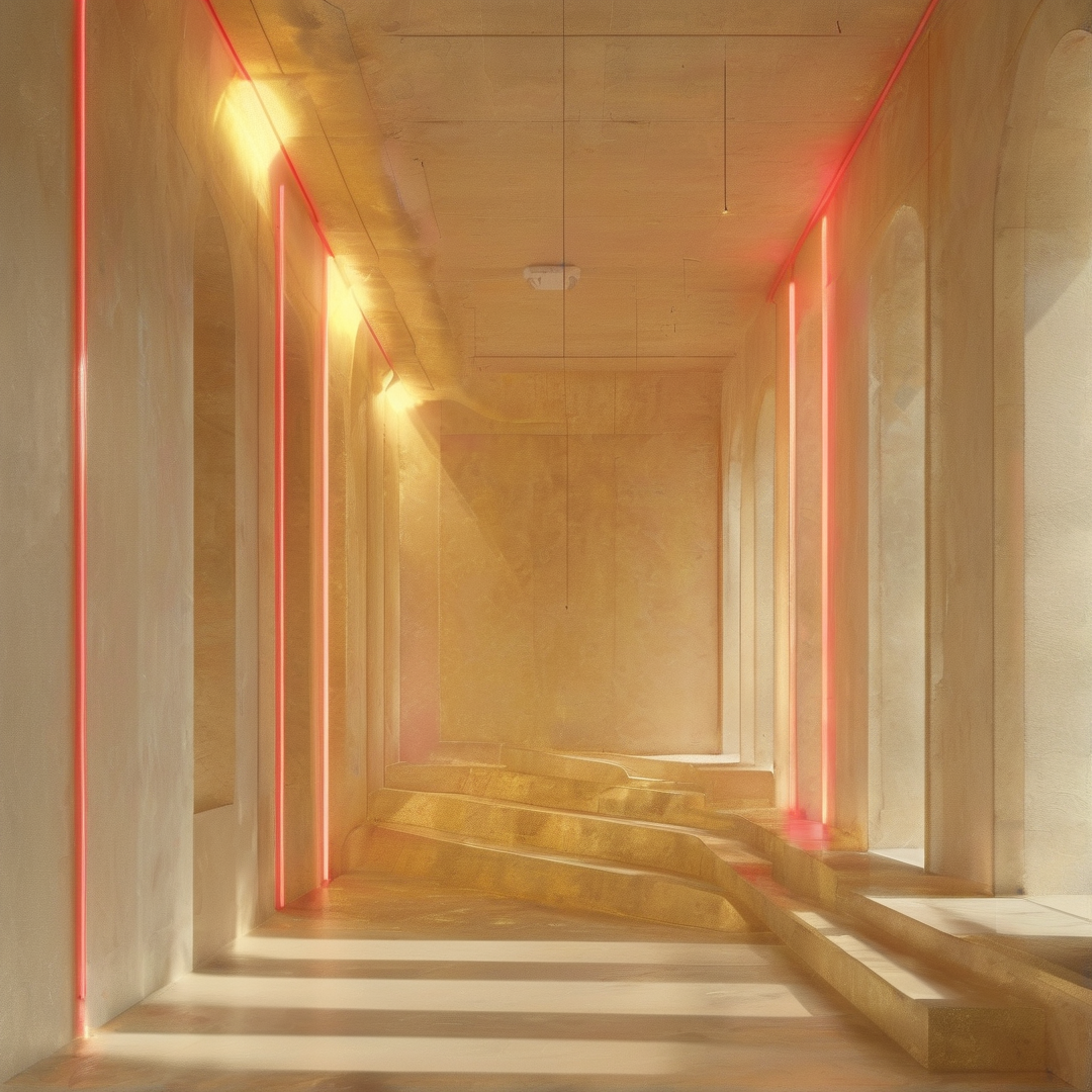 Minimalist Neon Corridor