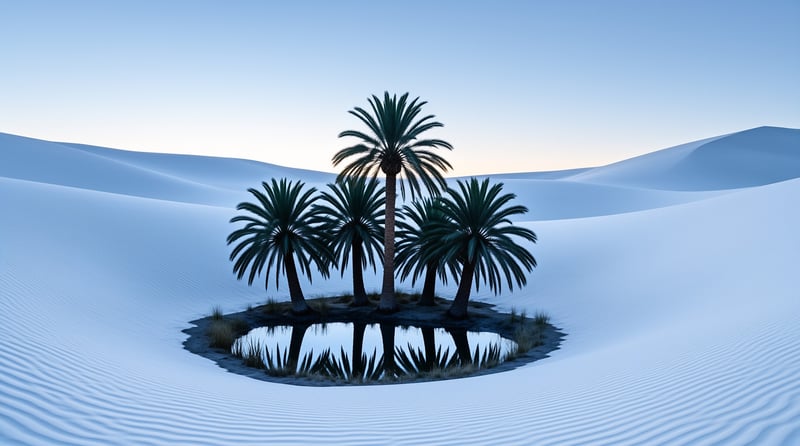 Desert Oasis at Dawn