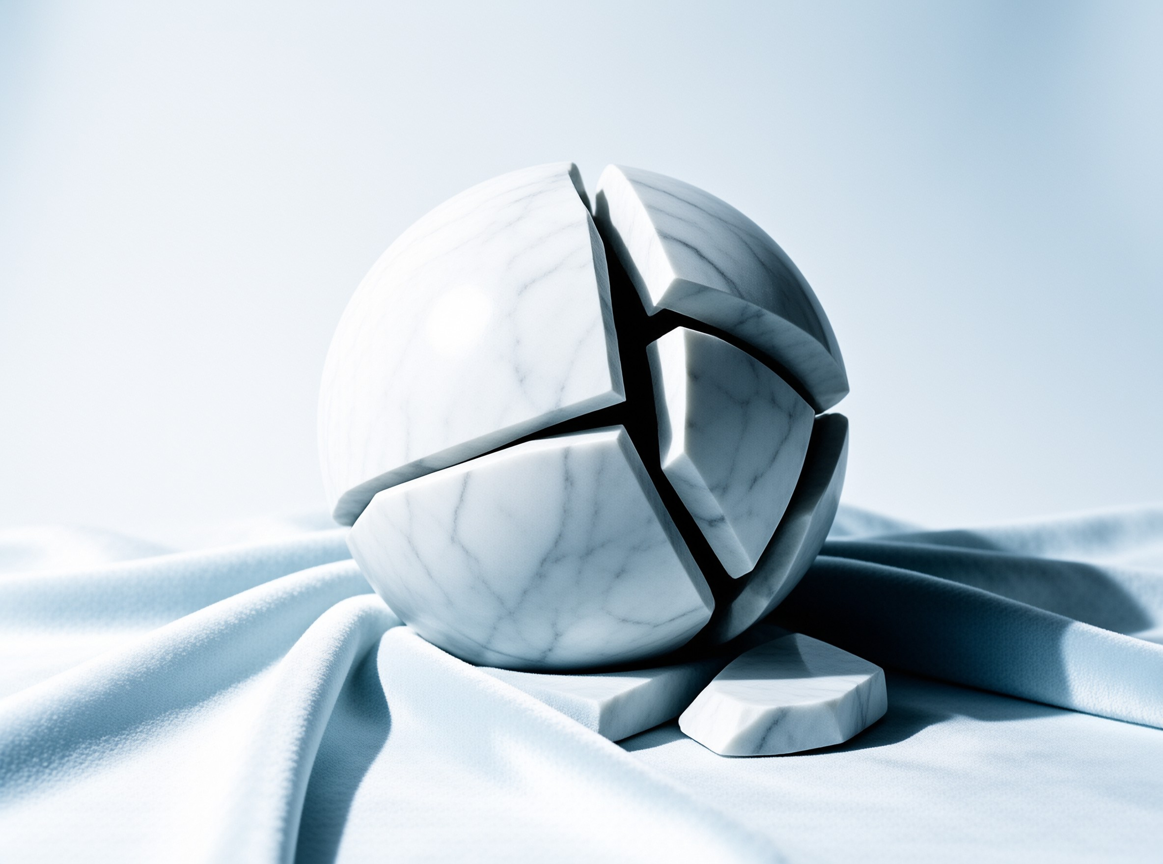 Cracked Marble Sphere