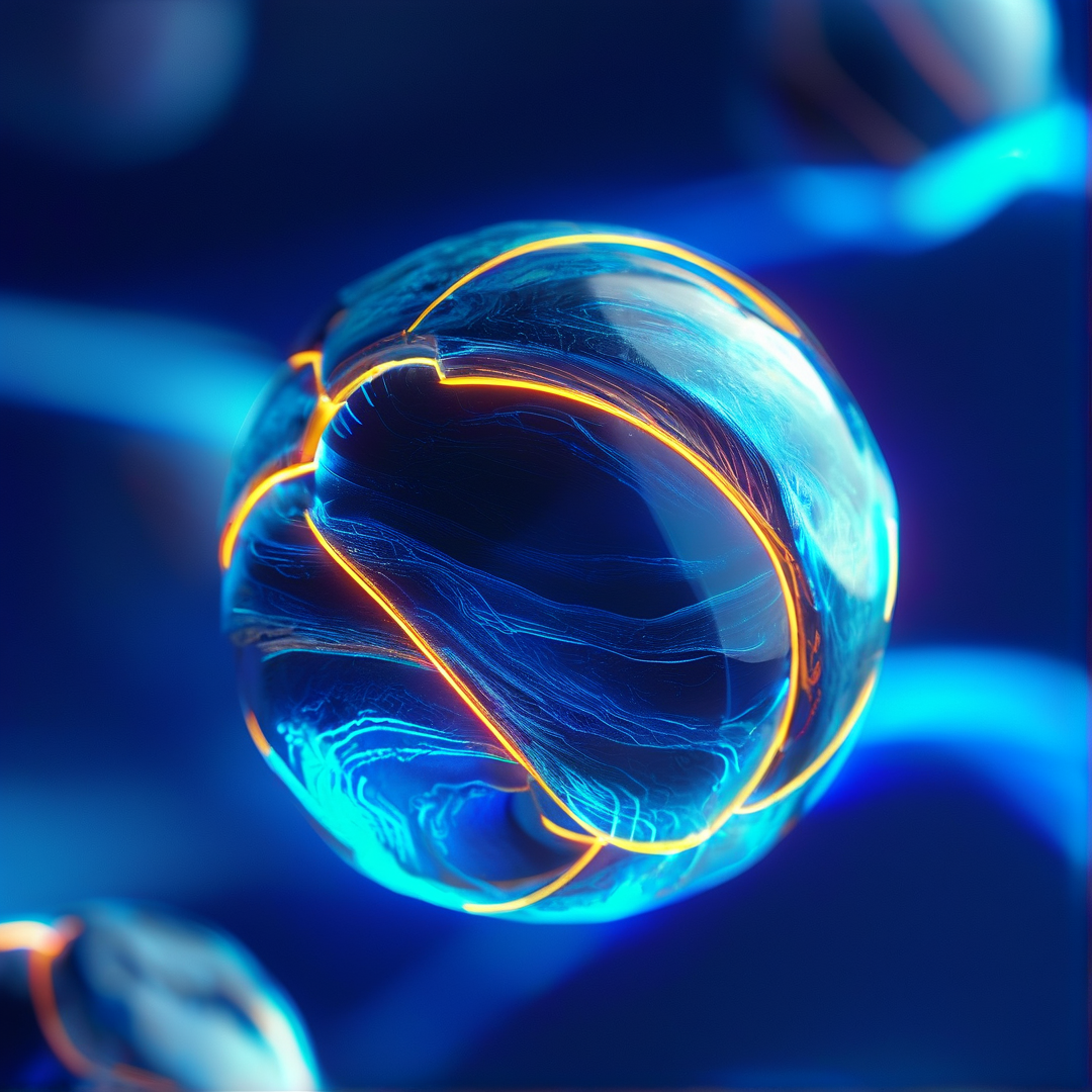 Glowing Blue Energy Sphere