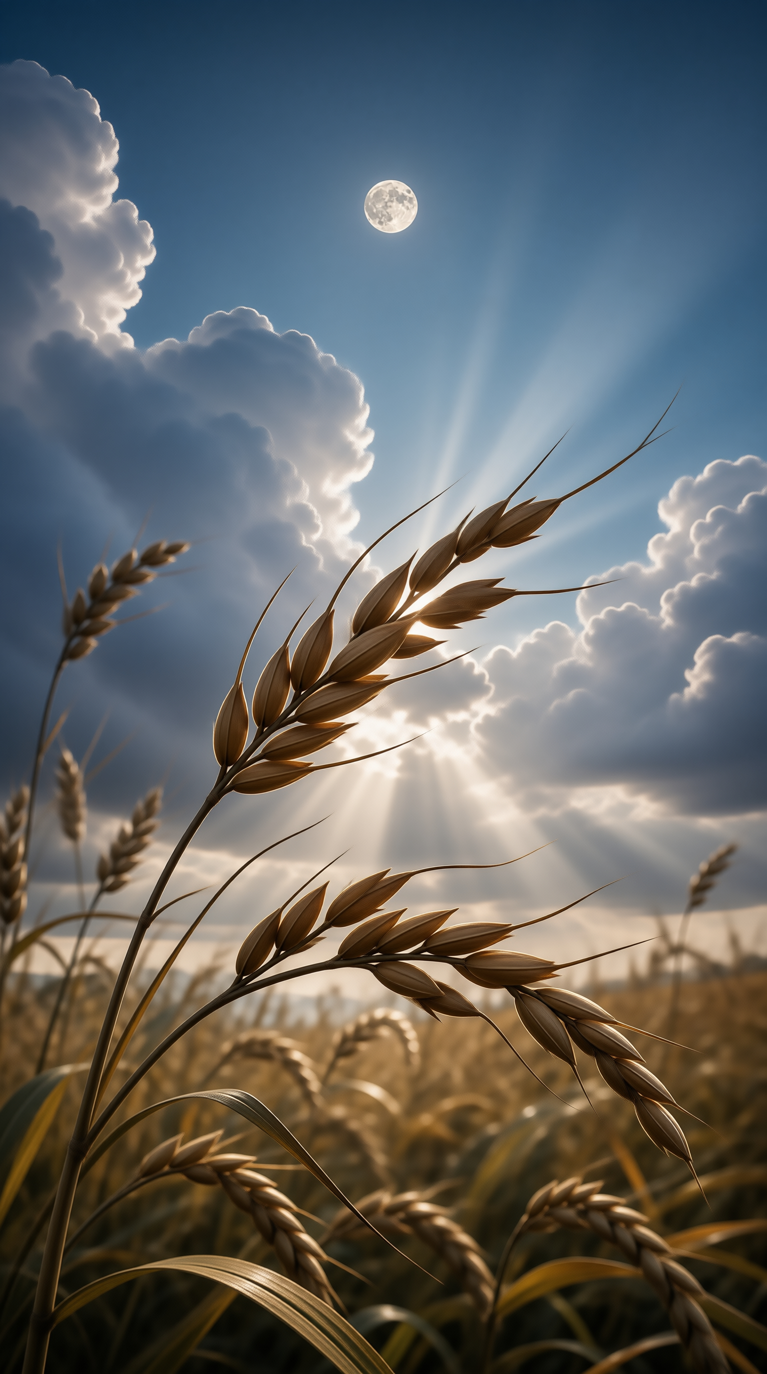 Moonlit Wheat Field