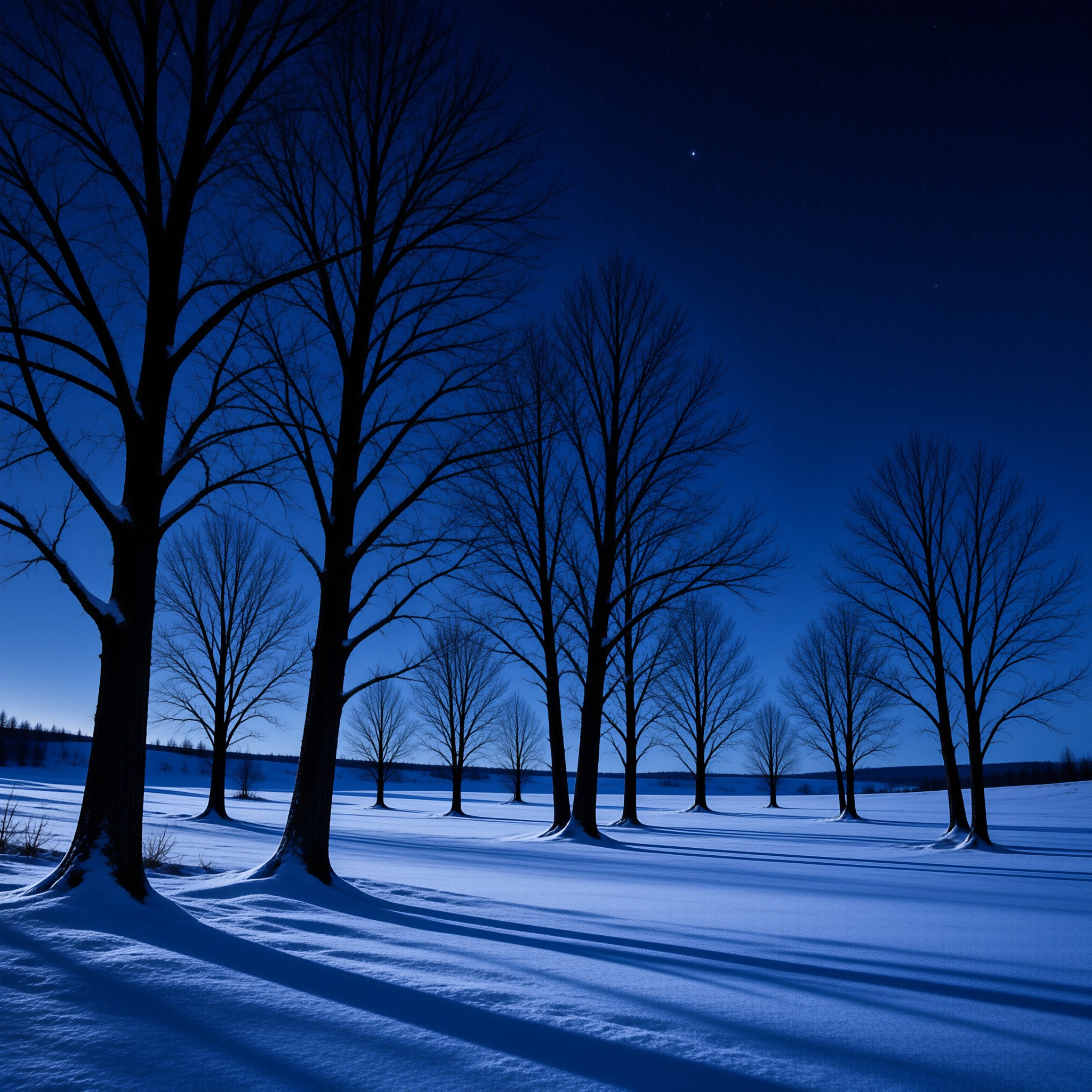 Winter Night Scene