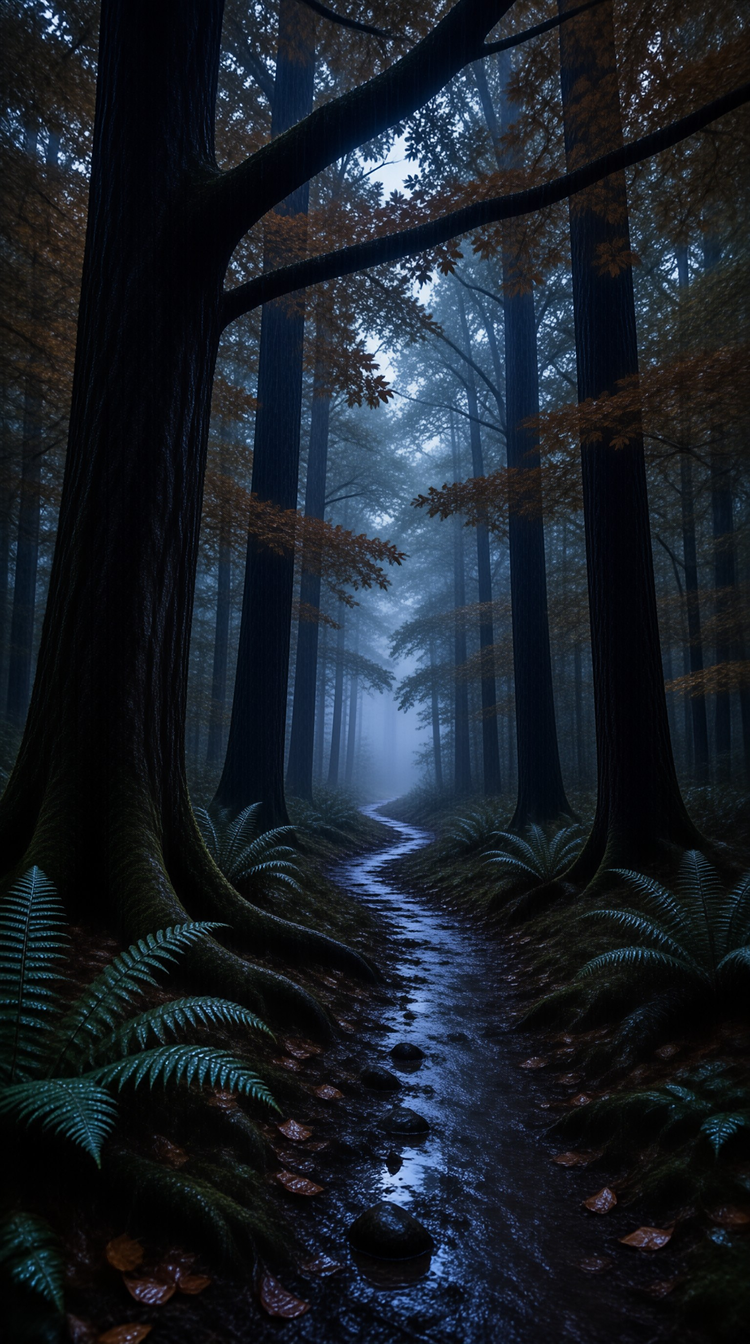 Misty Forest Path