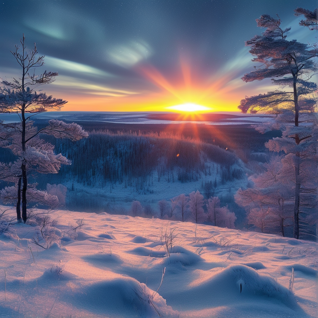 Winter Sunrise Landscape