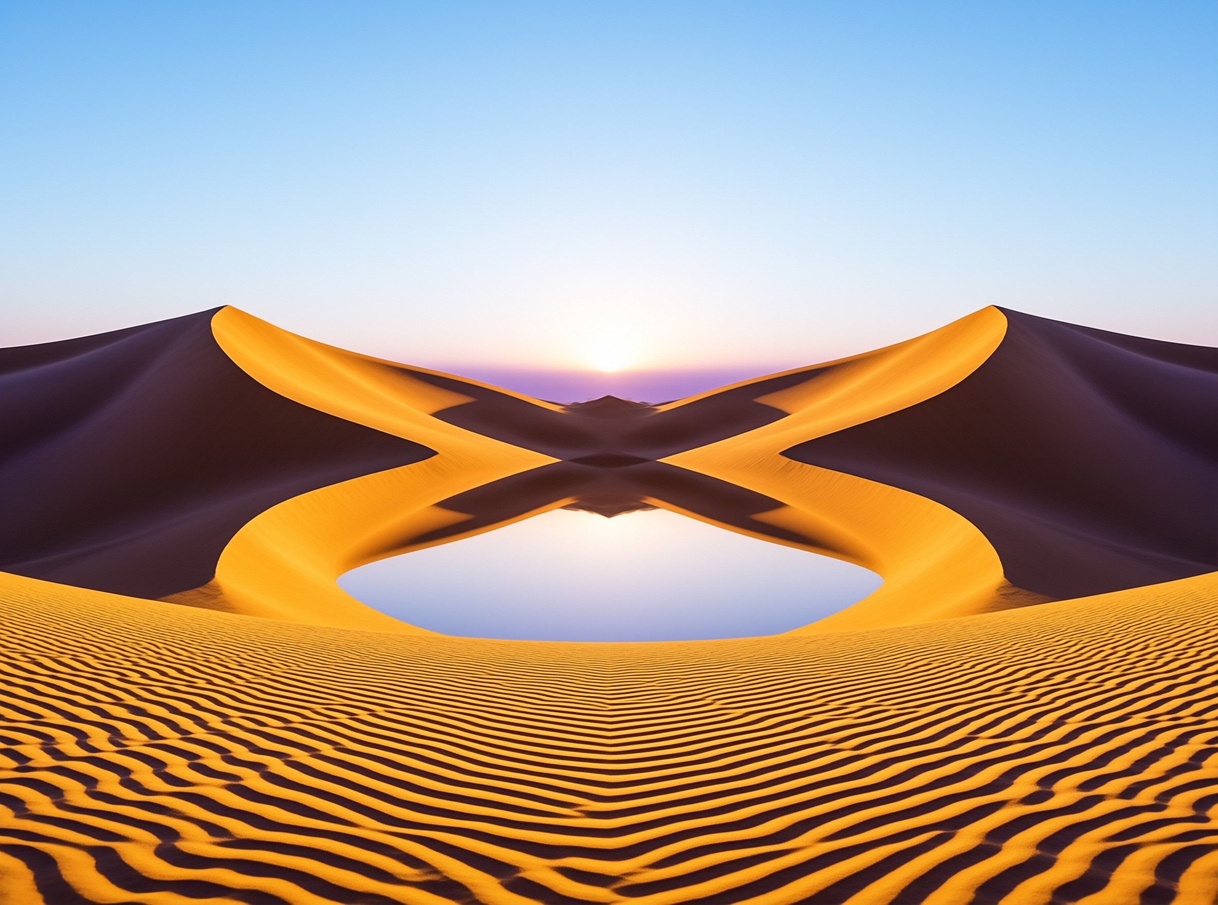 Surreal Desert Landscape