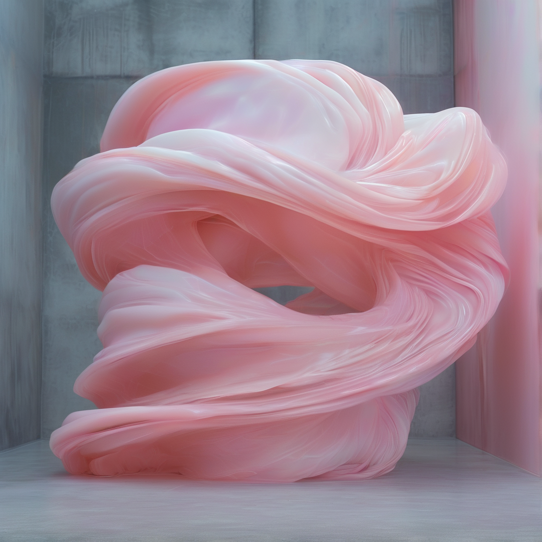 Pink Abstract Sculpture