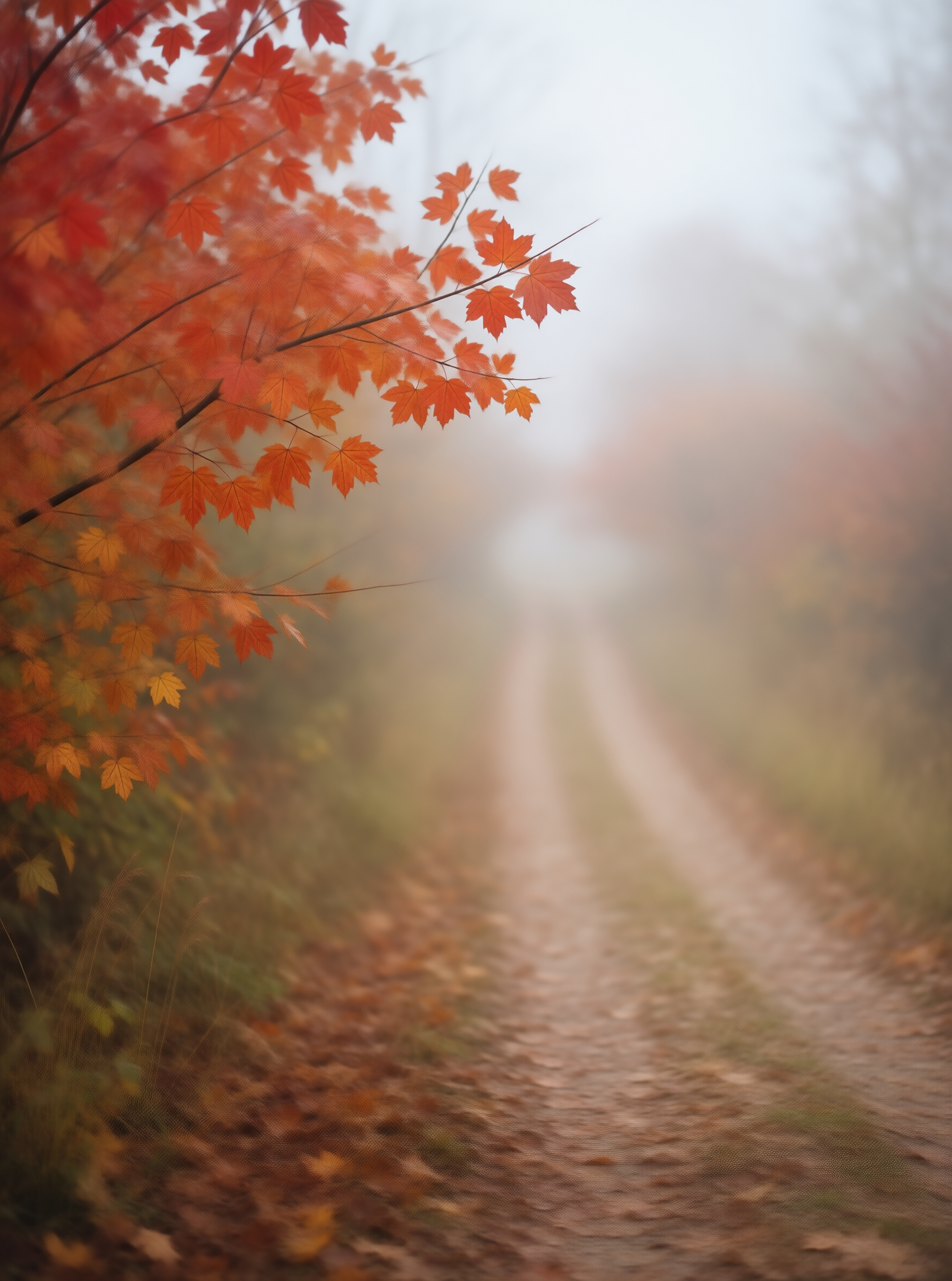 Autumn Misty Path