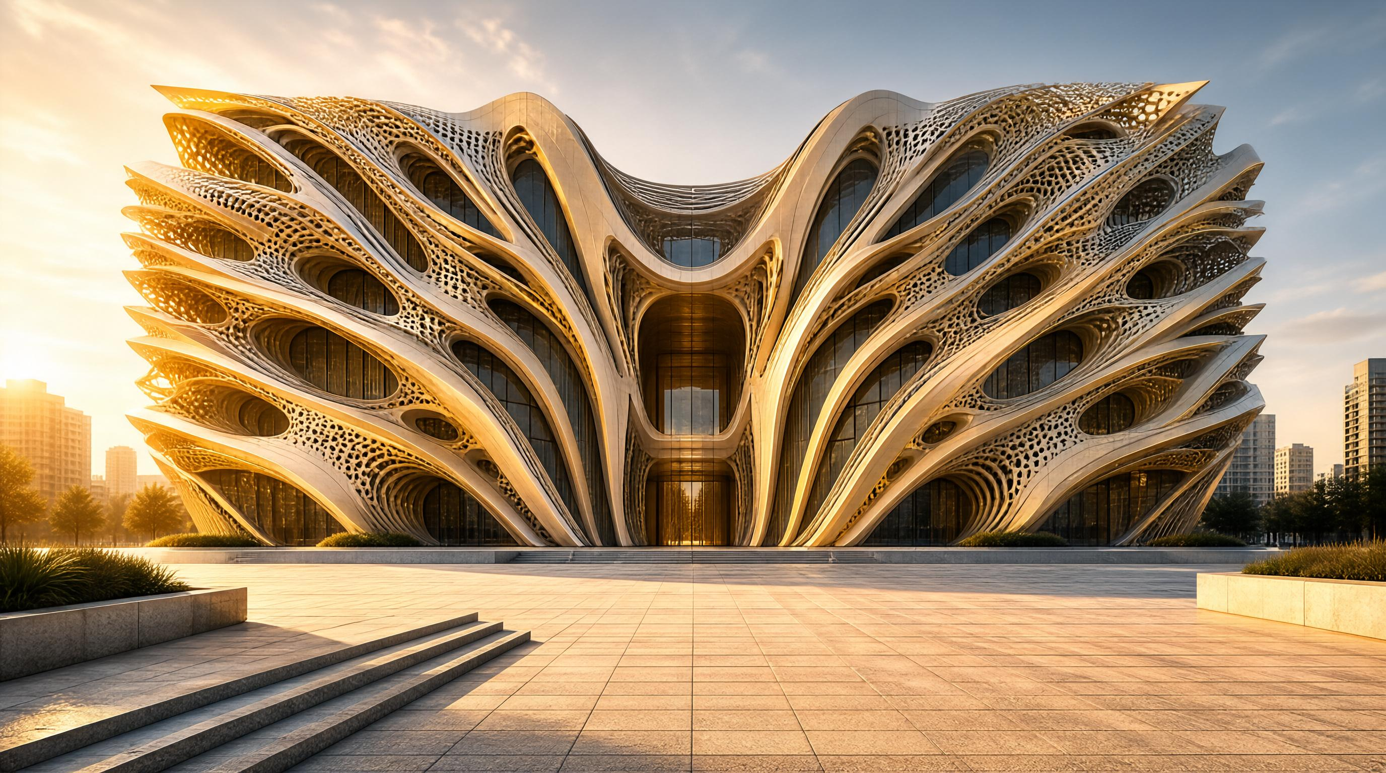 Modern Organic Architecture Building