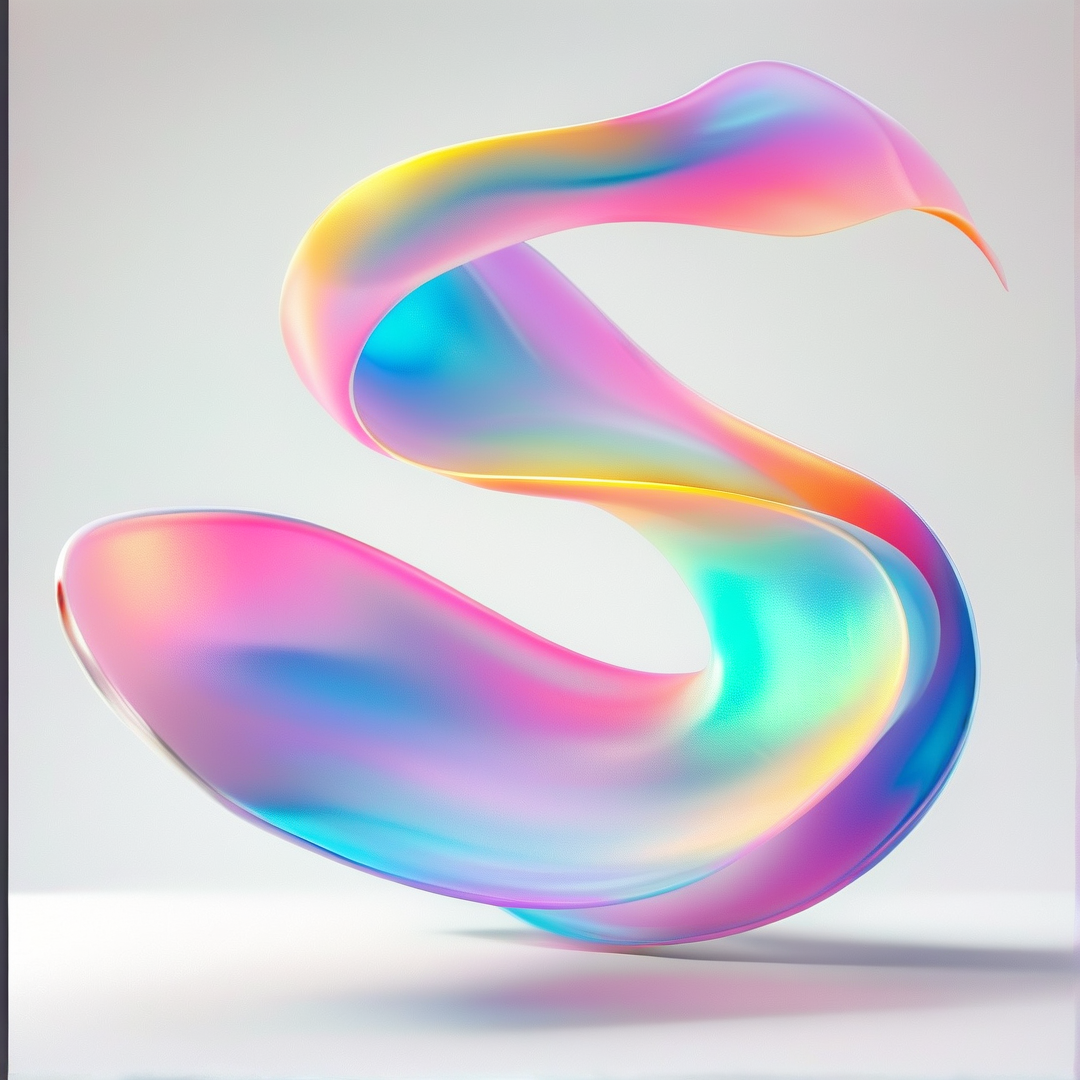 Iridescent Abstract Letter S