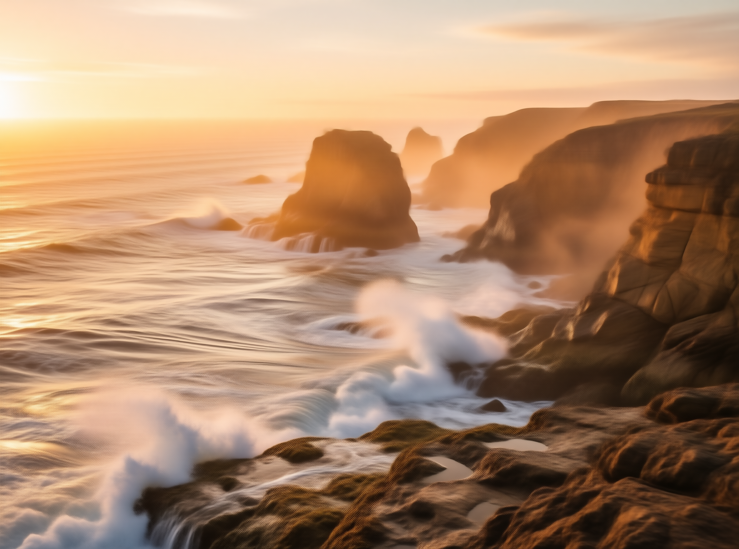 Golden Coast at Sunset
