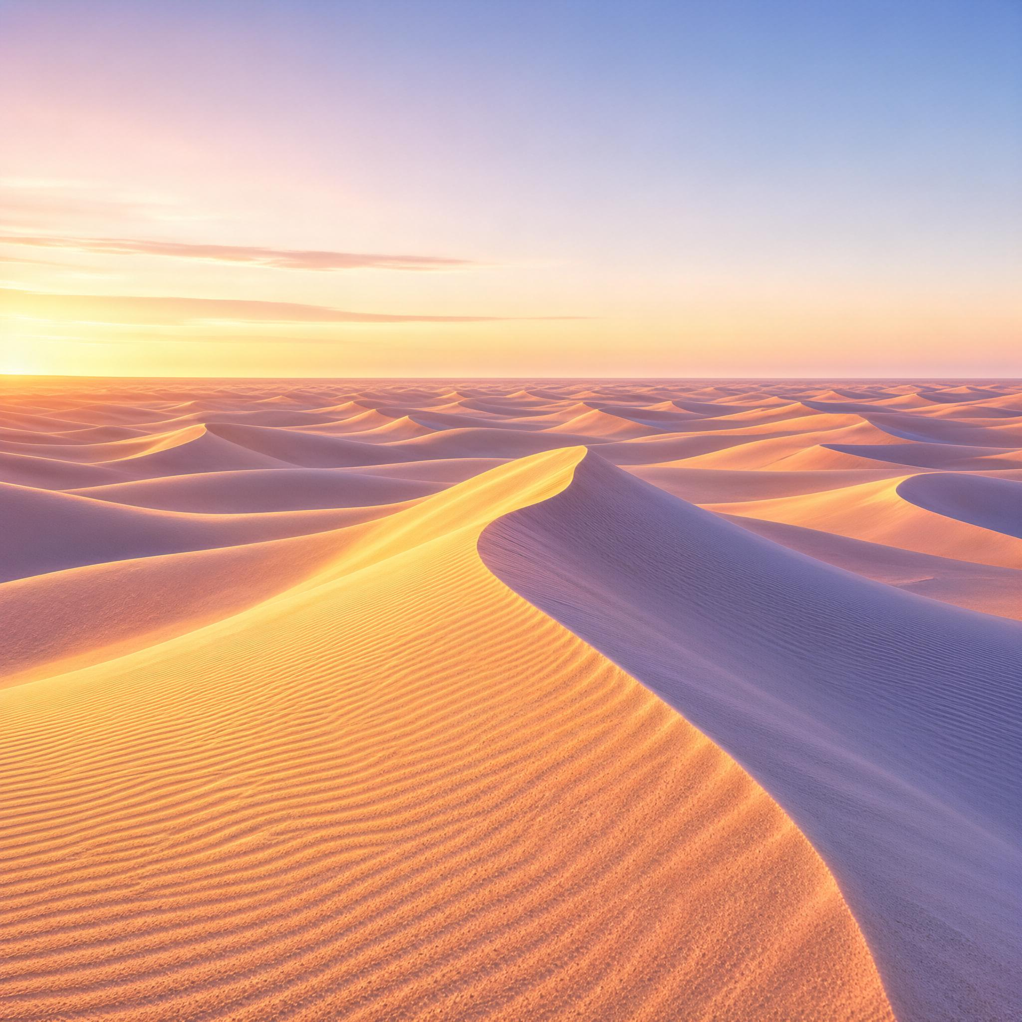 Golden Desert Dunes at Sunset