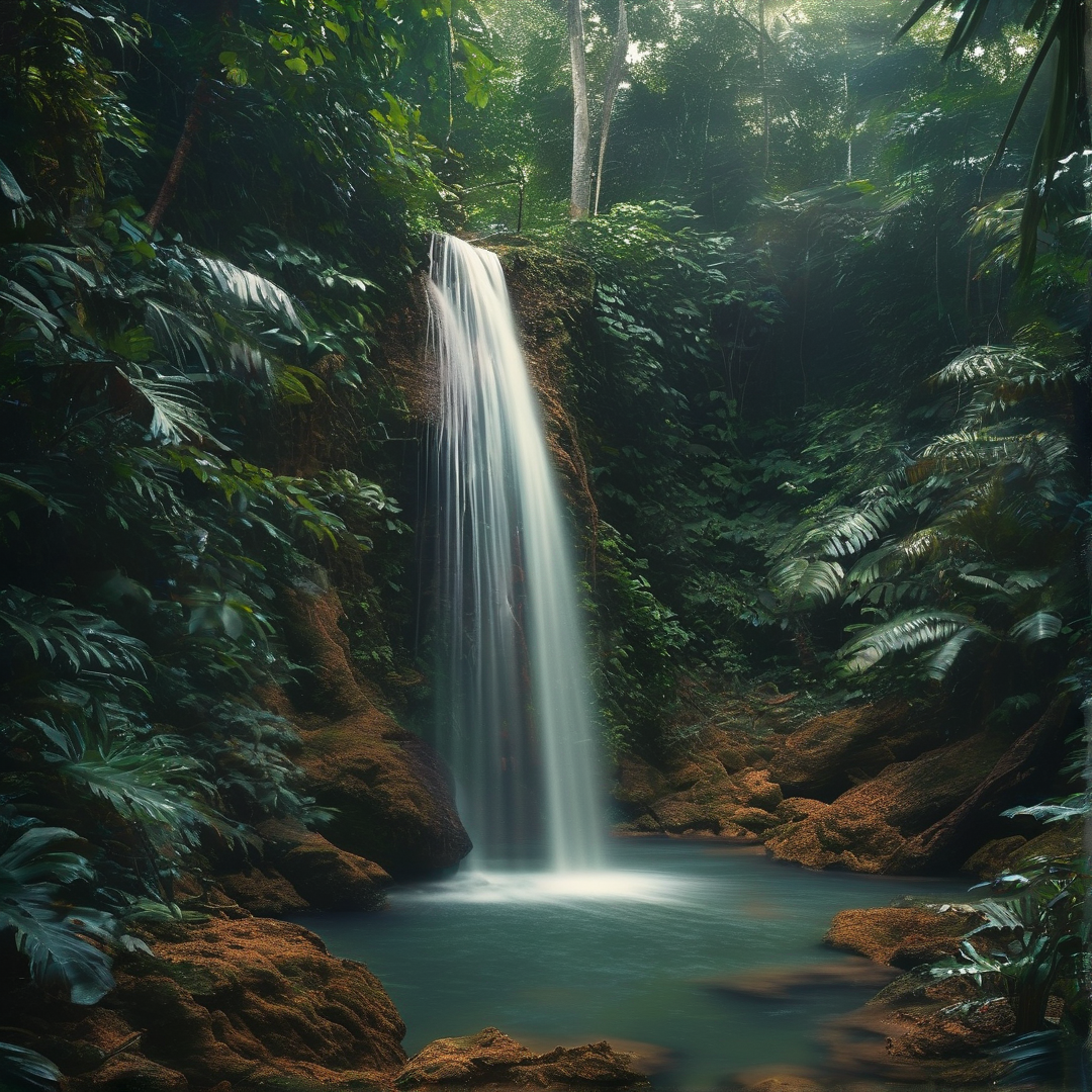 Hidden Jungle Waterfall