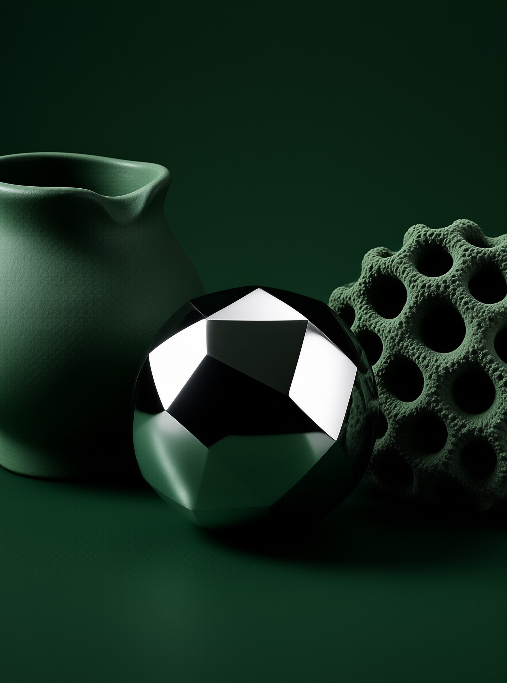 Abstract Green Still Life