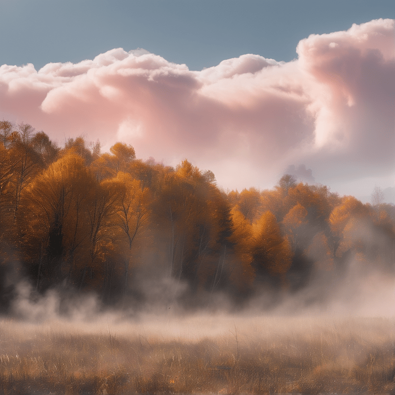 Misty Autumn Landscape