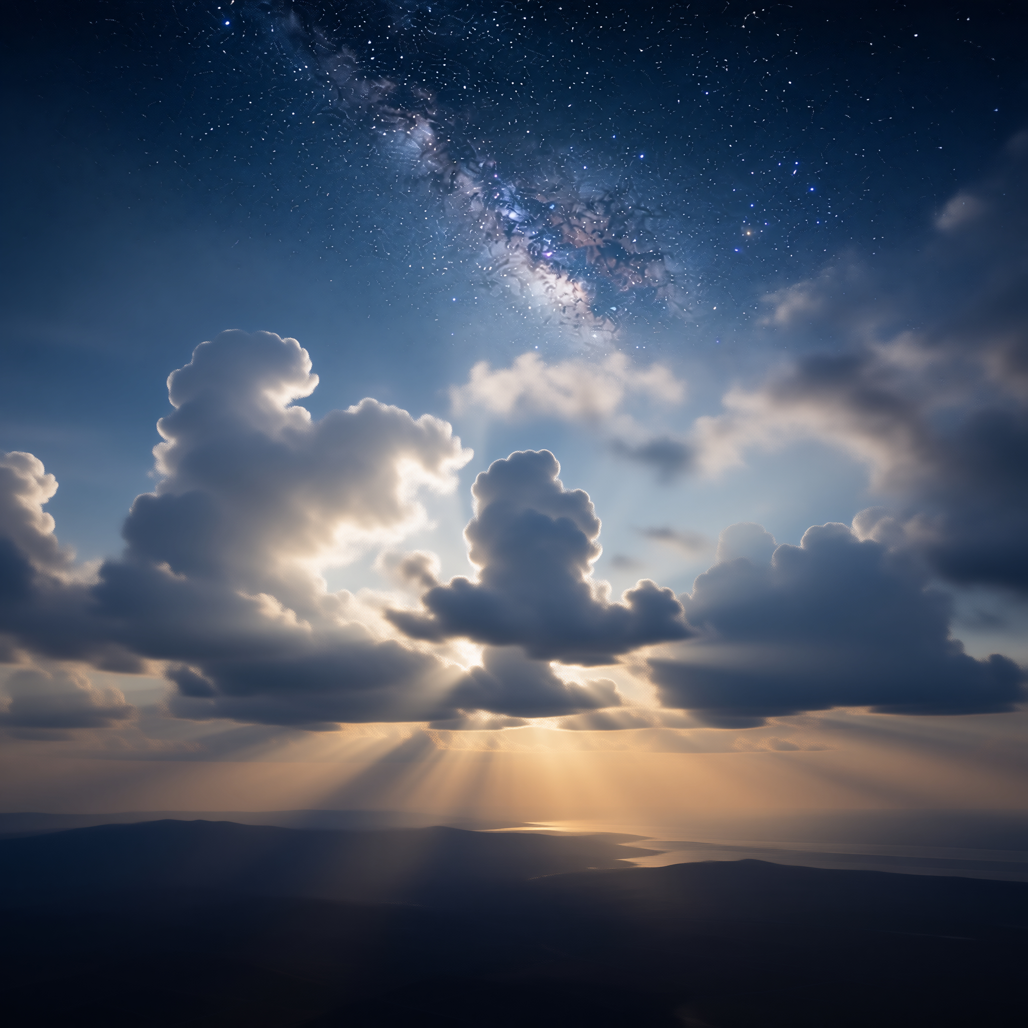 Milky Way Over Mountains