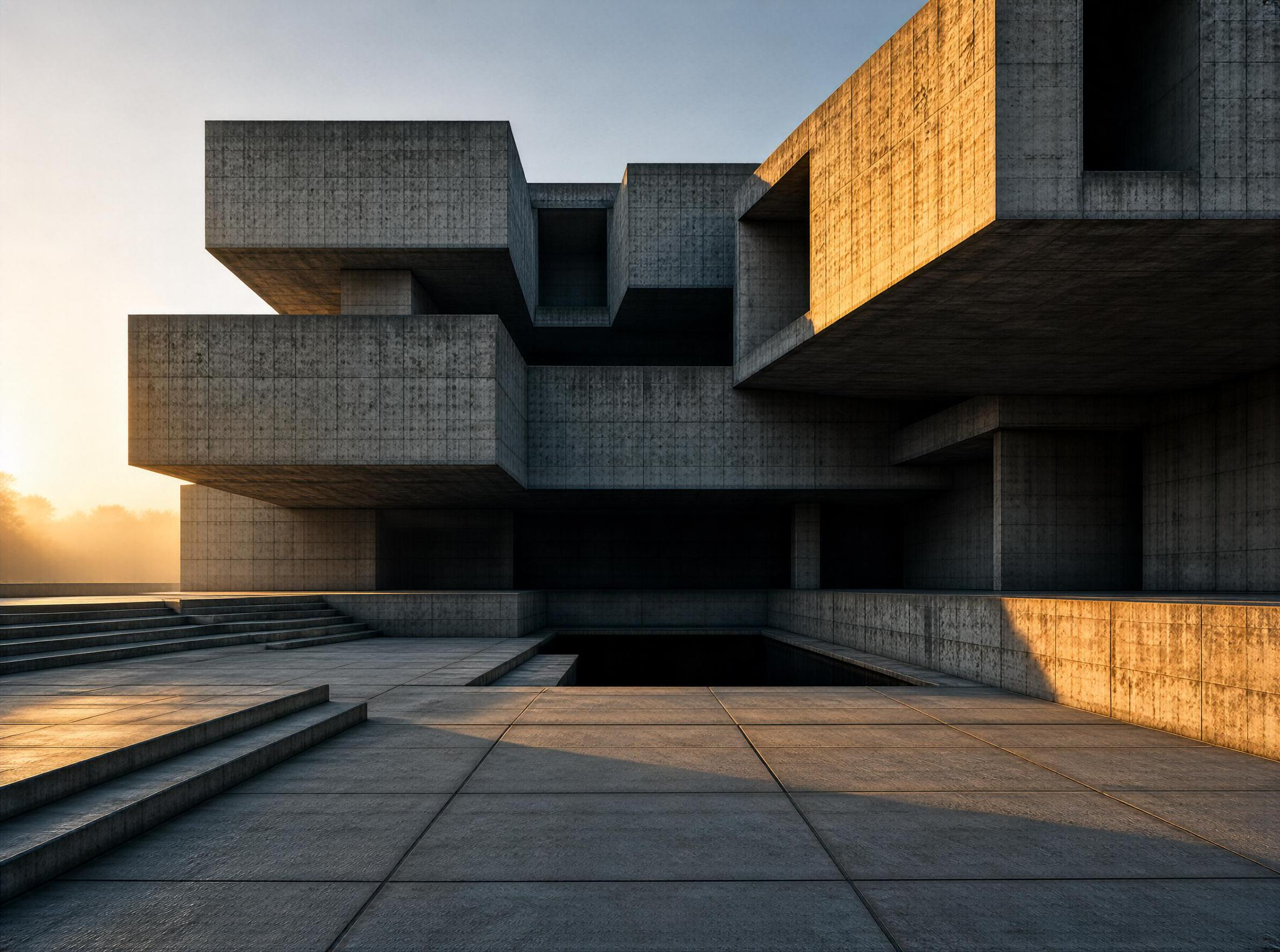 Brutalist Concrete Structure