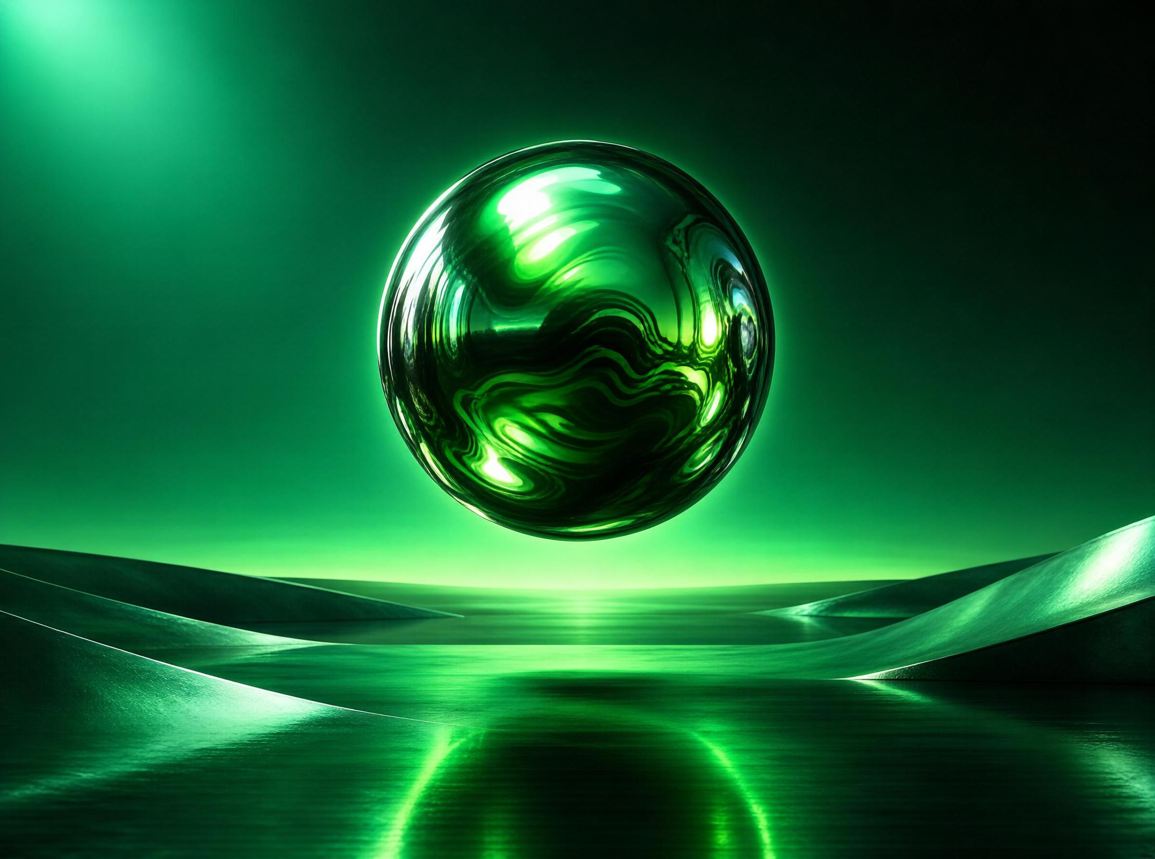 Abstract Green Sphere