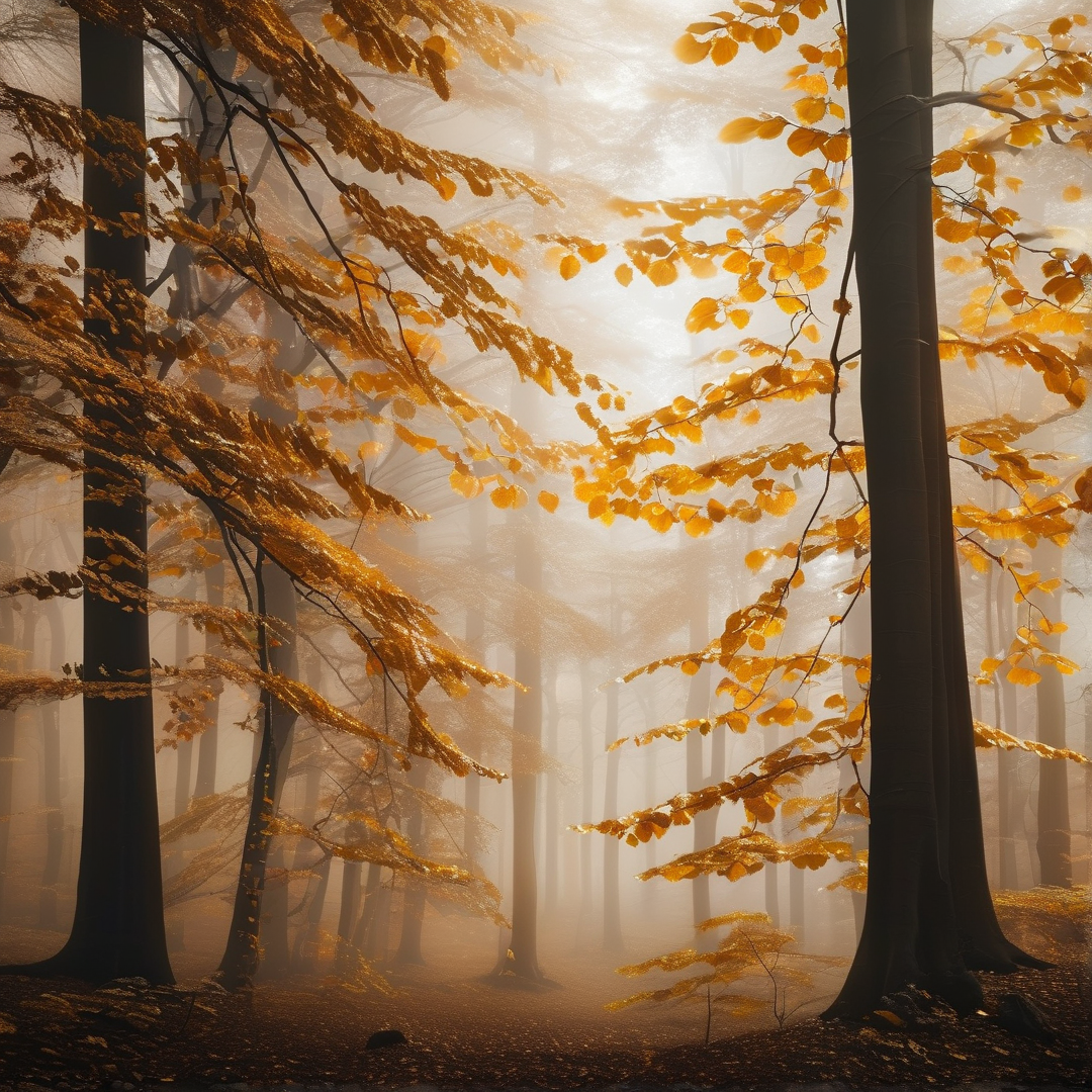Misty Golden Forest