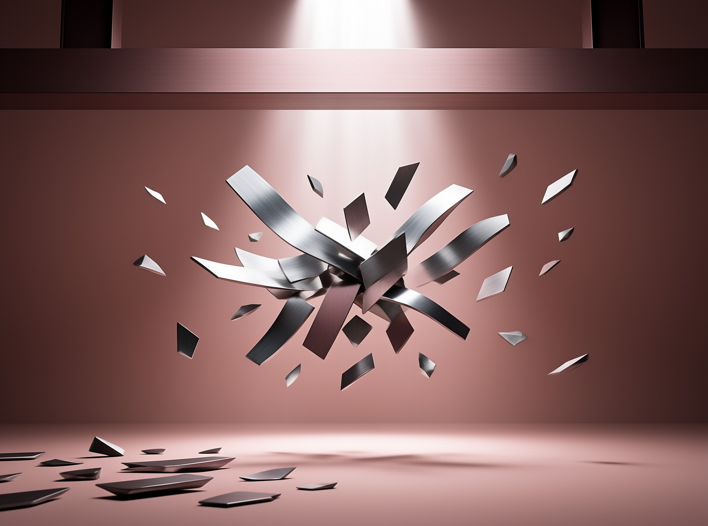 Metal Explosion in Pink Room