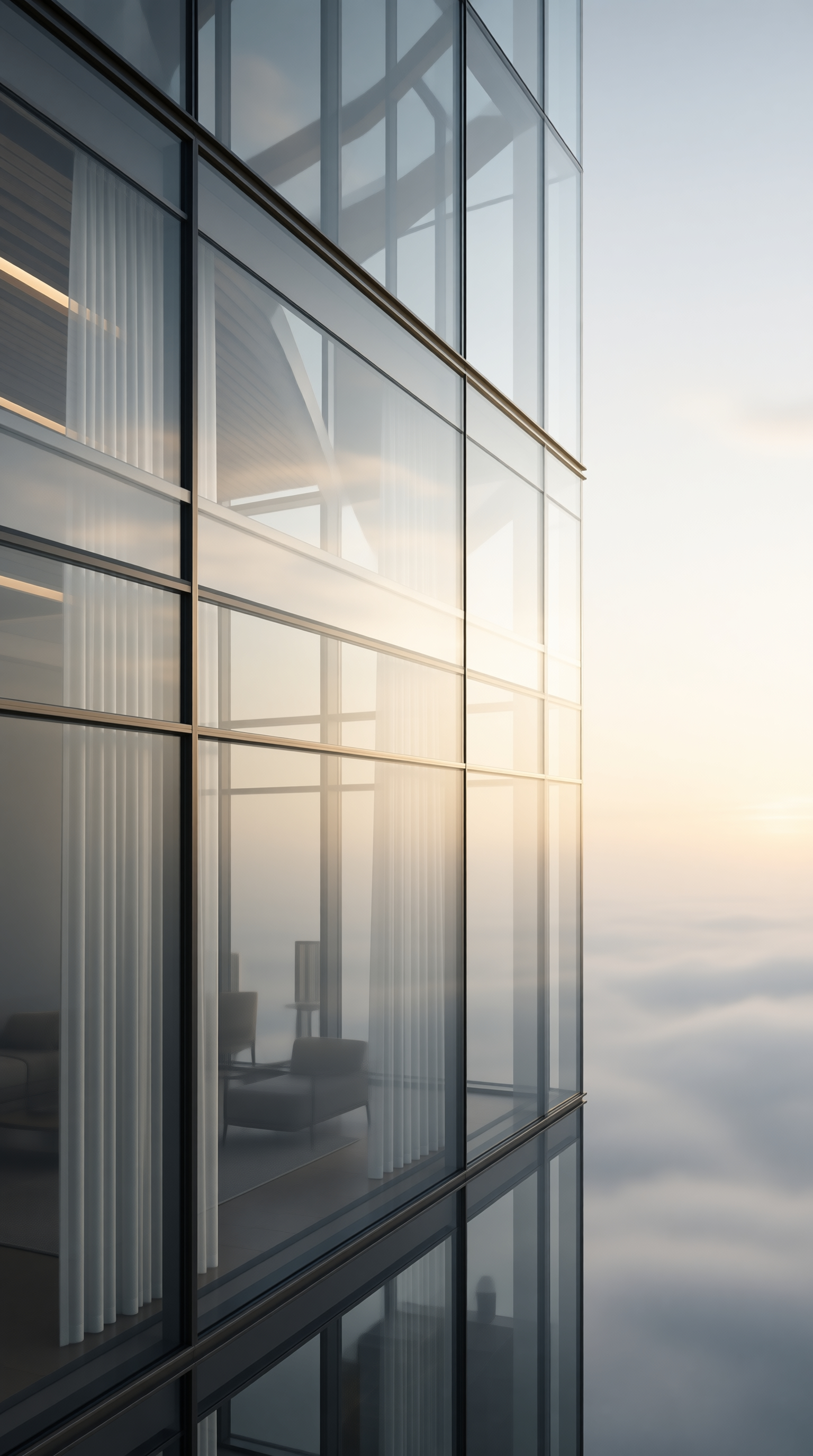 Modern Glass Building Facade