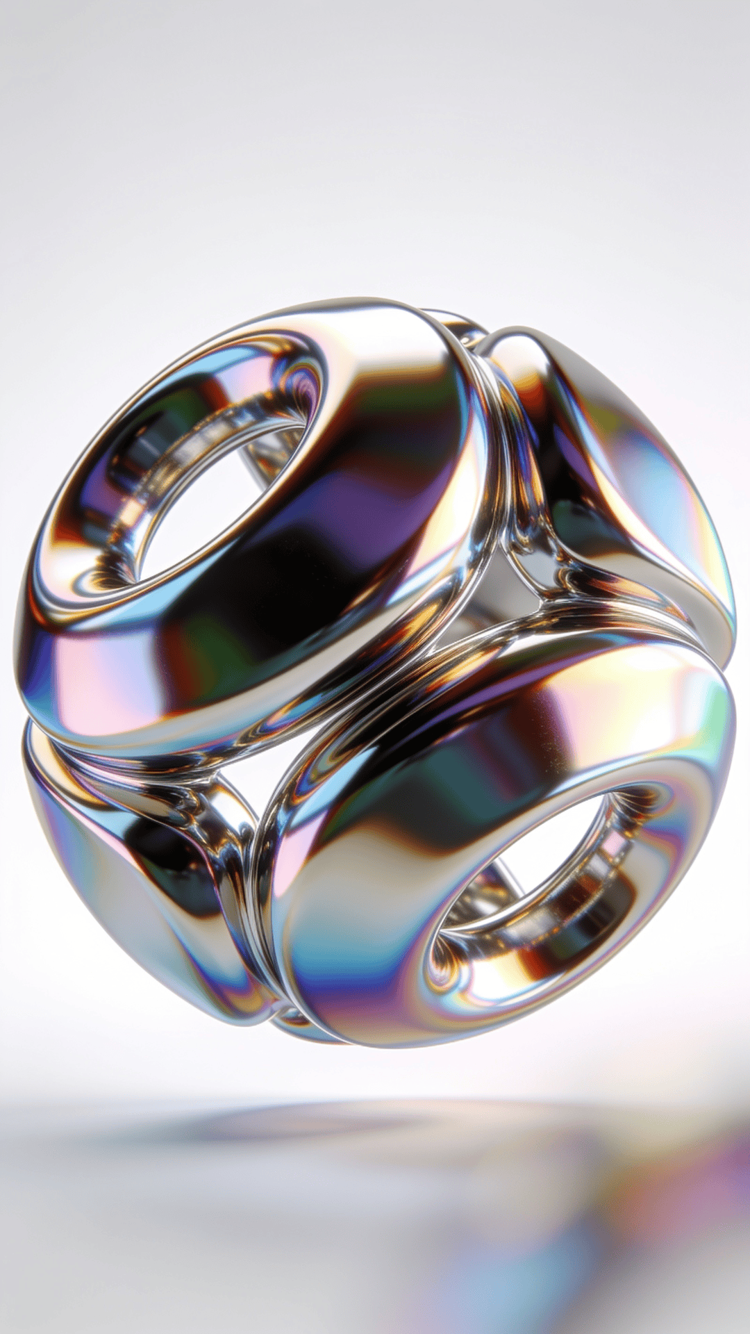 Liquid Chrome Floating Orb