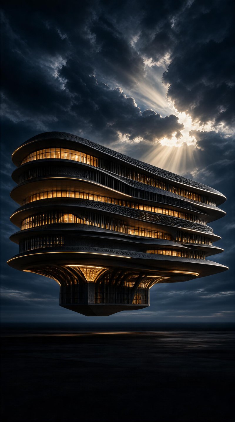 Futuristic Floating Tower