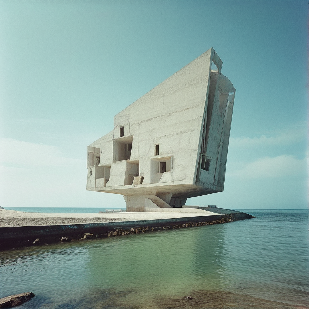 Cantilevered Brutalist Villa