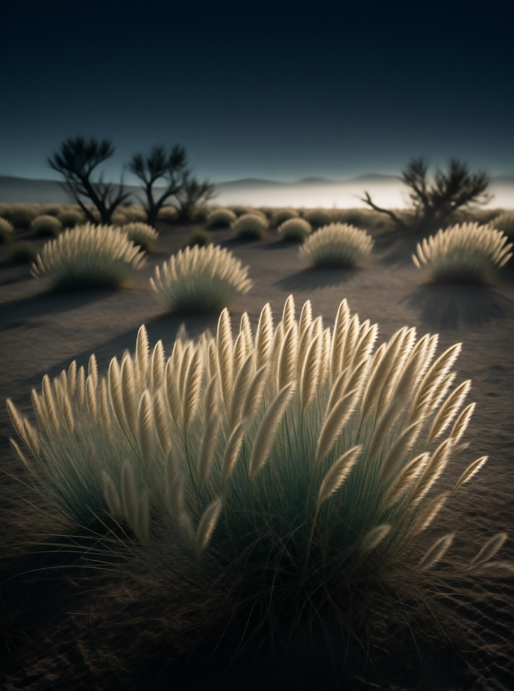 Misty Desert Grasses